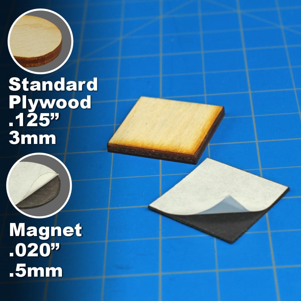 Kit de Bases Cuadradas LITKO 25mm con Fondos Magnéticos