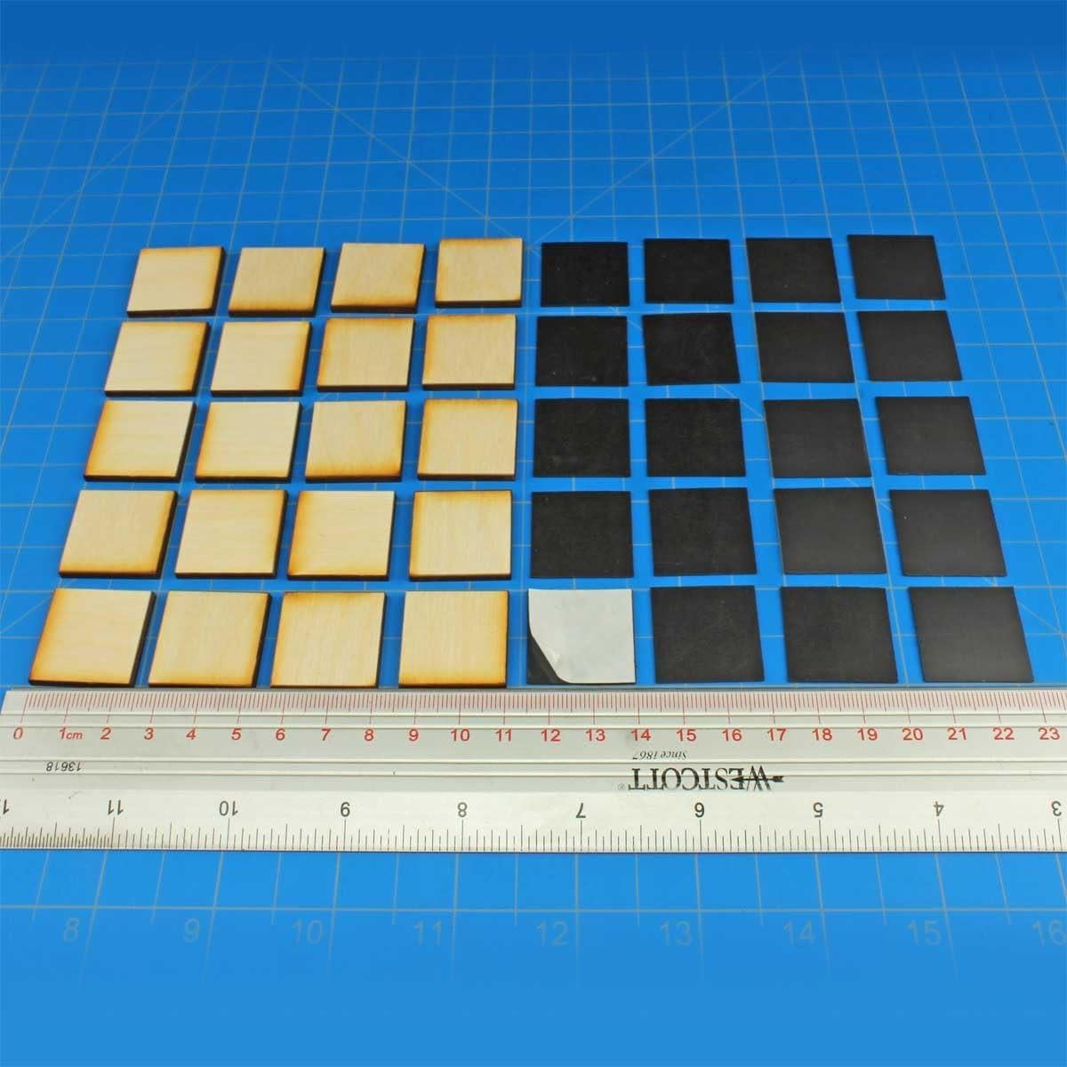 Kit de Bases Cuadradas LITKO 25mm con Fondos Magnéticos