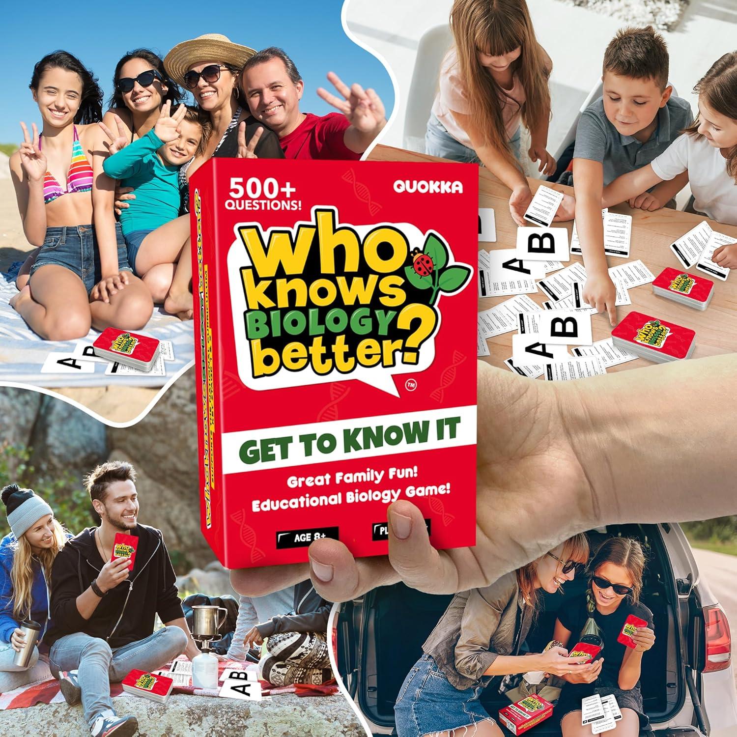 Juego de Cartas Educativo Adducate - ¿Quién Sabe Más de Biología? - 500 Preguntas