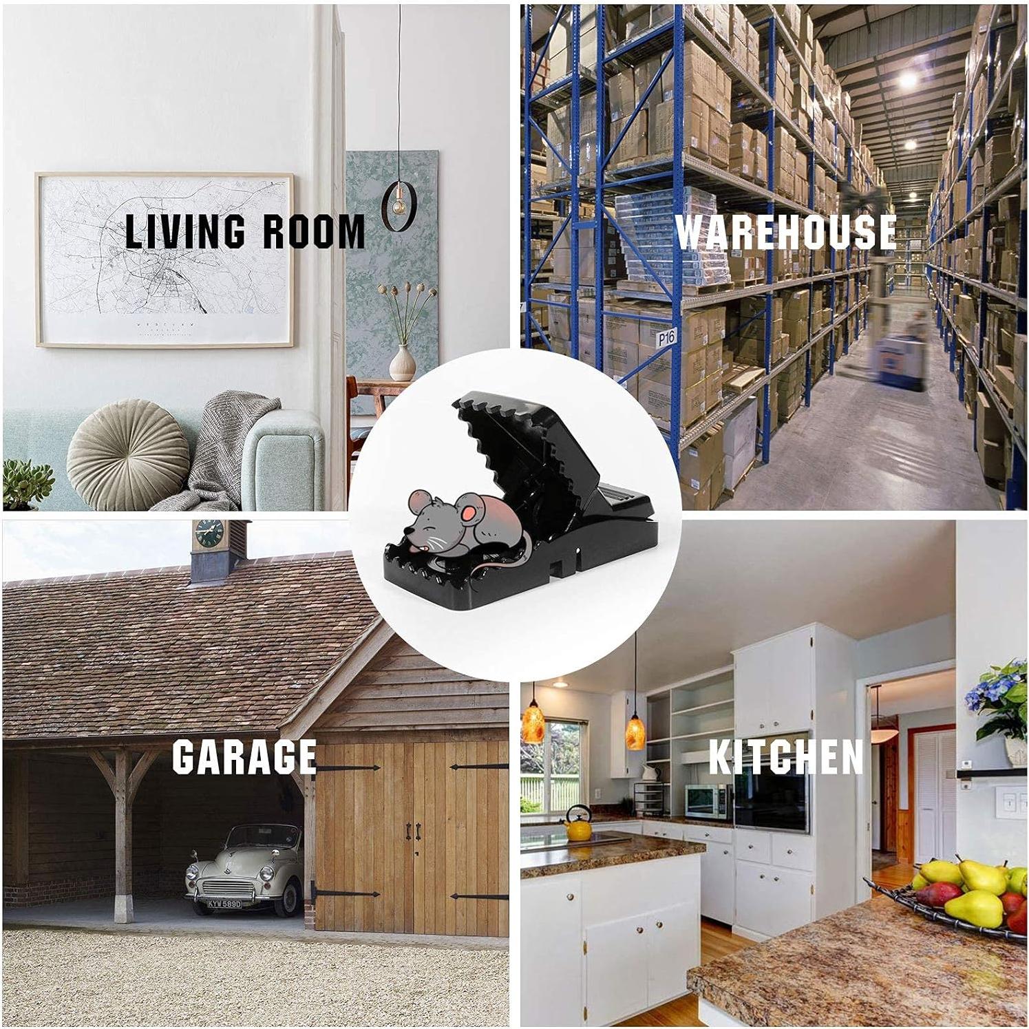 Trampas para Ratones Reutilizables USKICH - 6 Unidades Efectivas