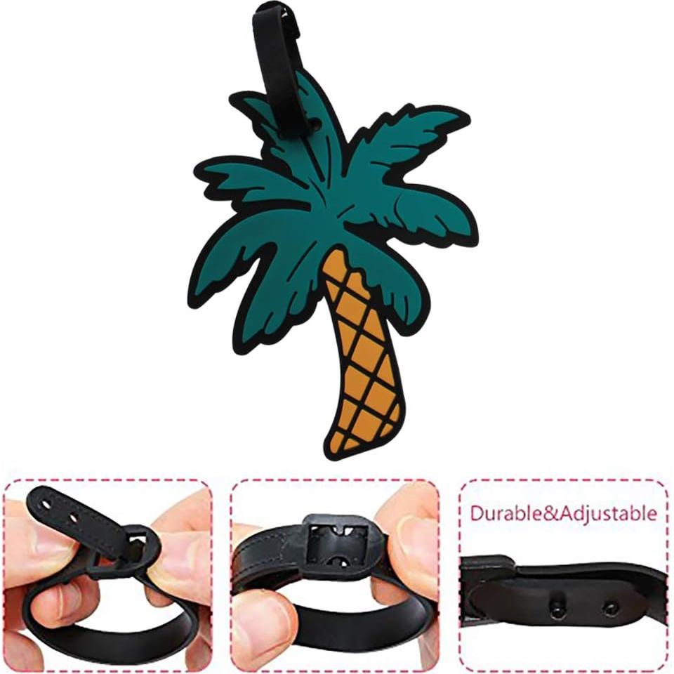 Set de 5 Etiquetas de Equipaje Mziart Multicolor Tropicales