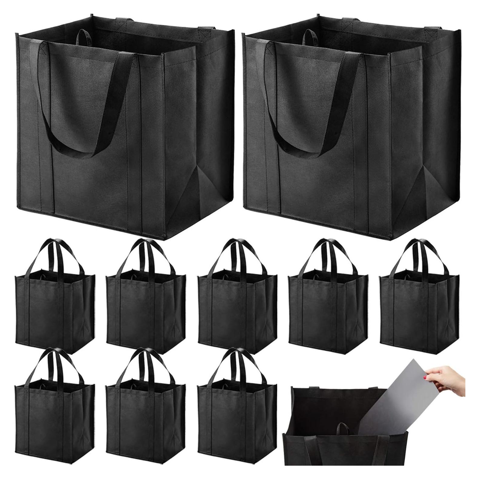 Conjunto de 10 Bolsas de Compras Reutilizables NERUB 33x25x38cm