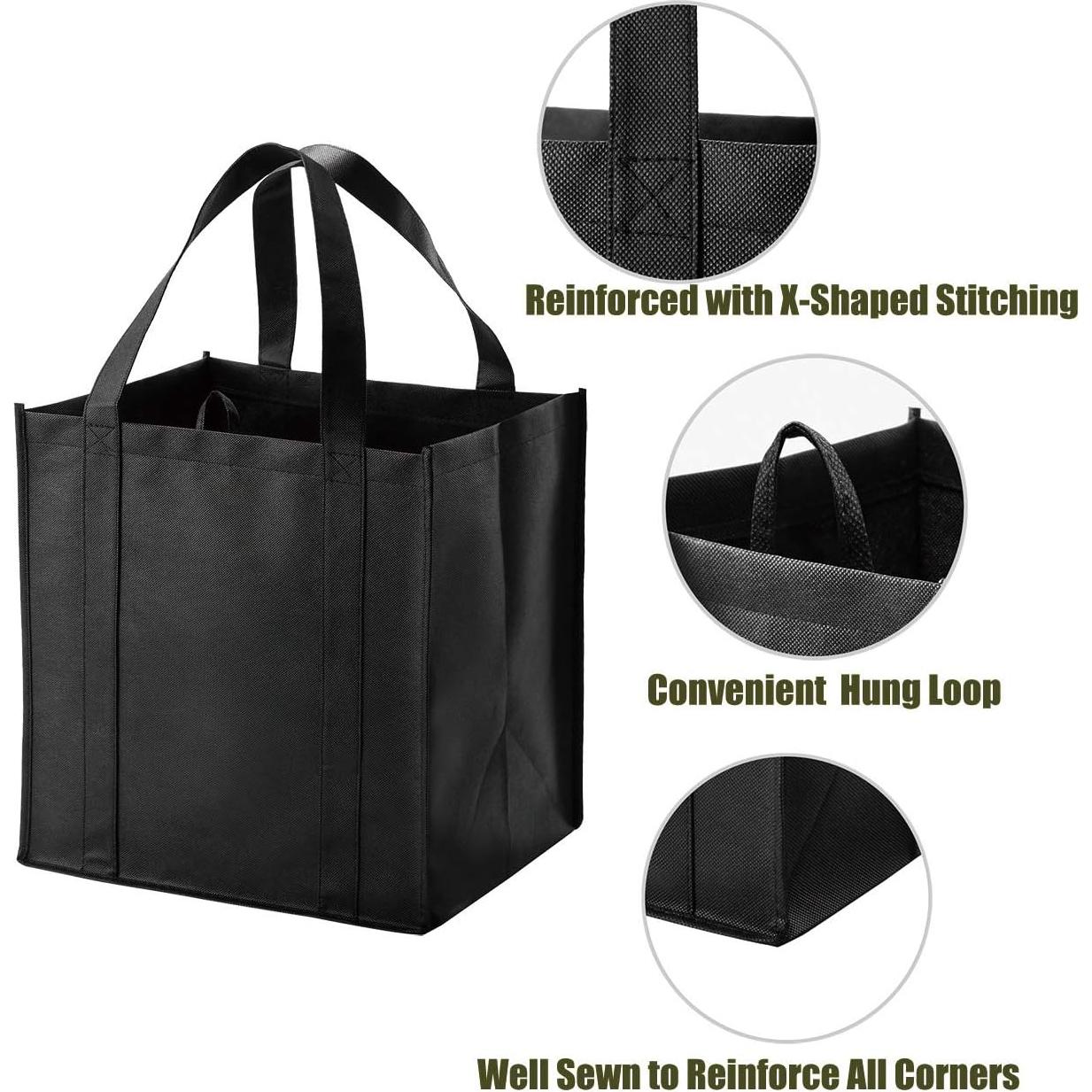 Conjunto de 10 Bolsas de Compras Reutilizables NERUB 33x25x38cm