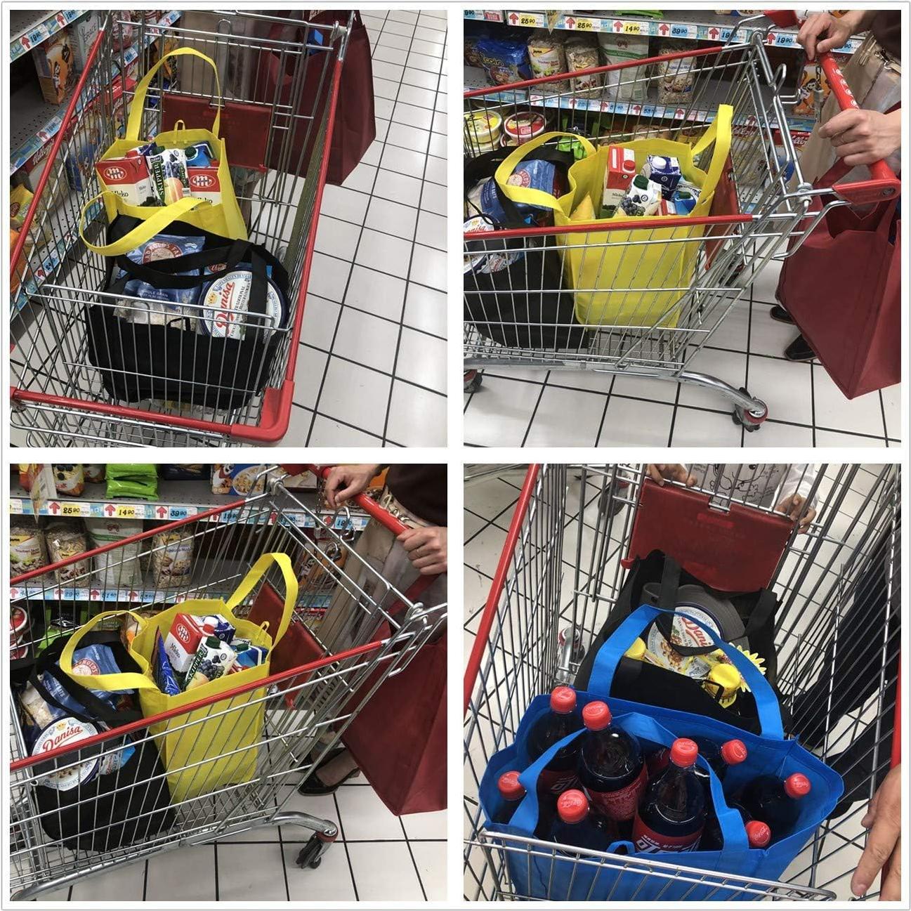 Conjunto de 10 Bolsas de Compras Reutilizables NERUB 33x25x38cm