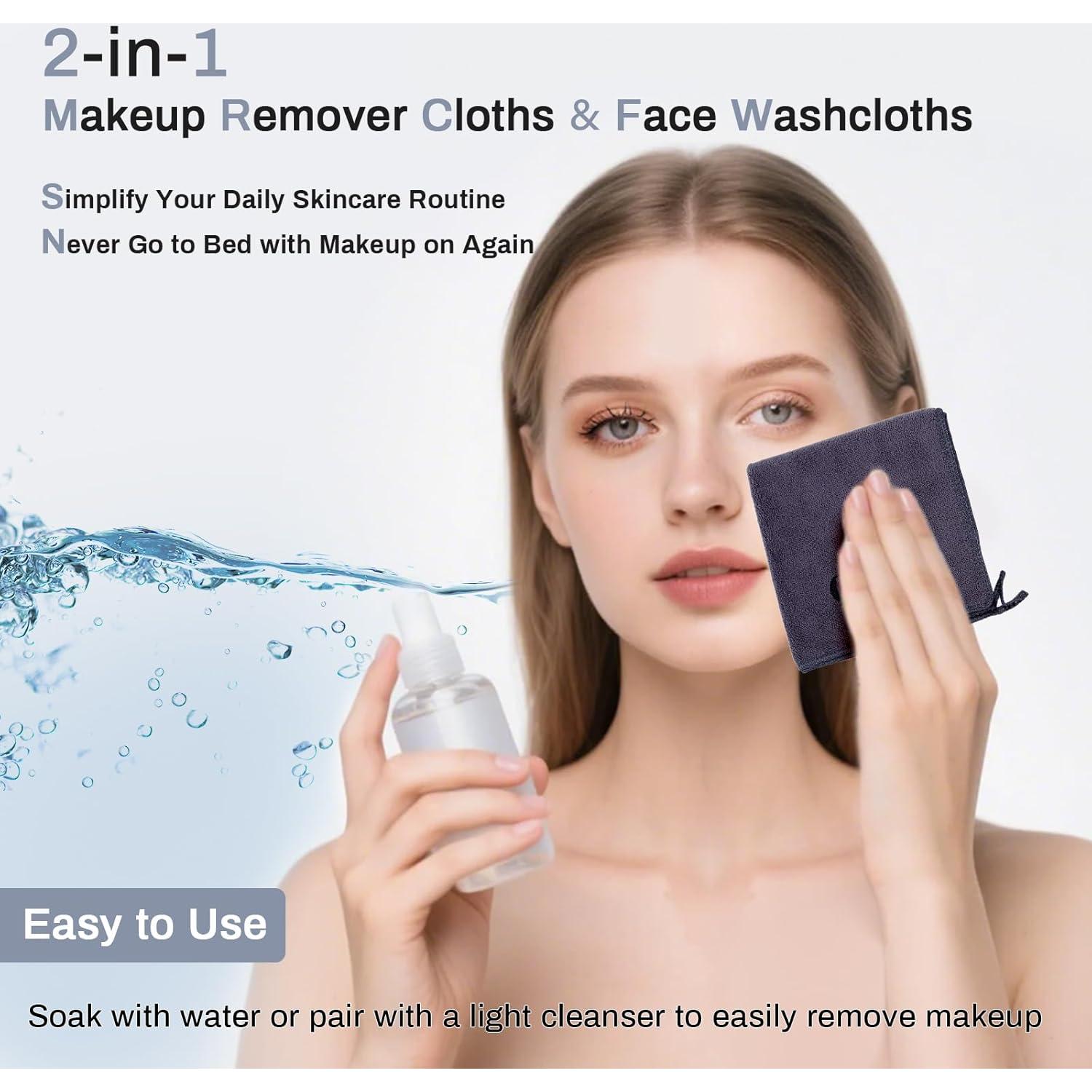 Paños de Maquillaje Reutilizables Qwhancy 30x30 cm 6 Piezas