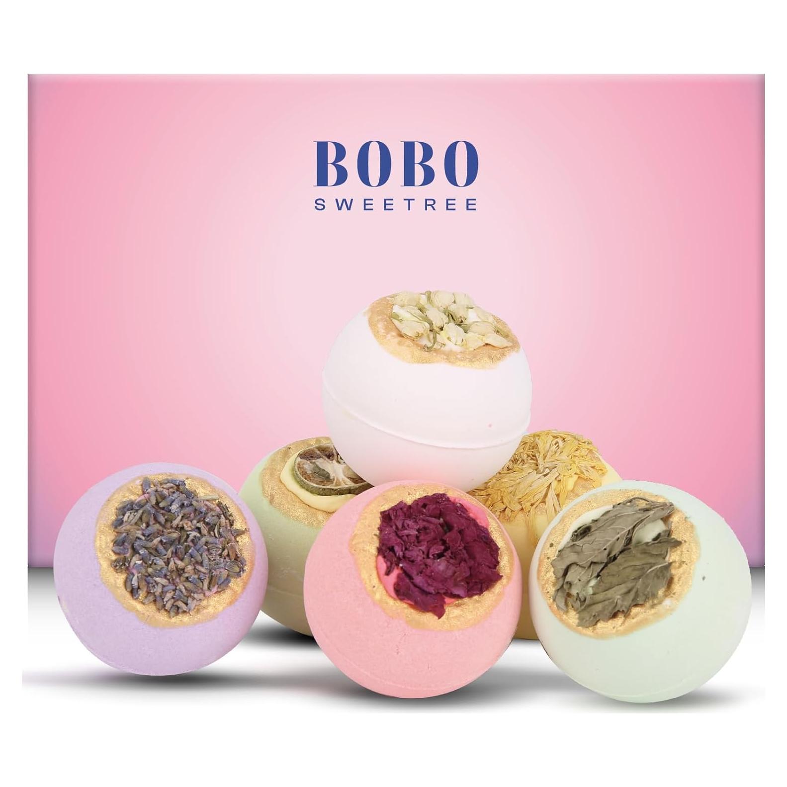 Set de 6 Bombas de Baño de Lujo BoBoSweeTree - Autocuidado Floral