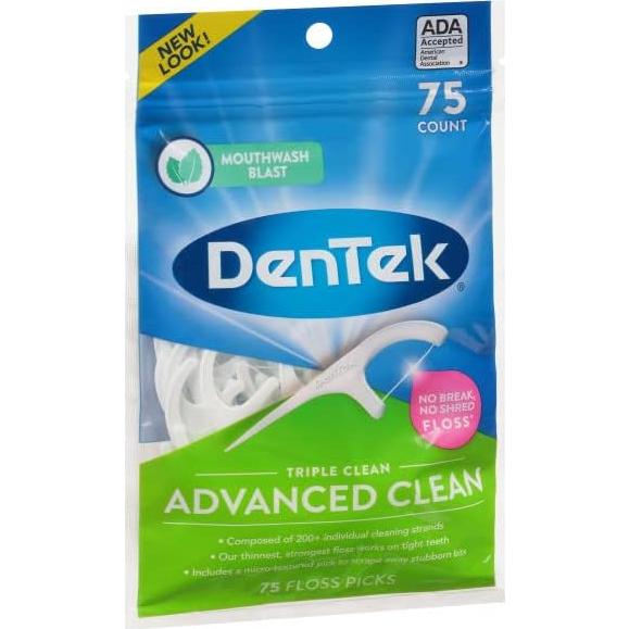 Hilo Dental DenTek Triple Clean 75 Unidades Sabor Enjuague