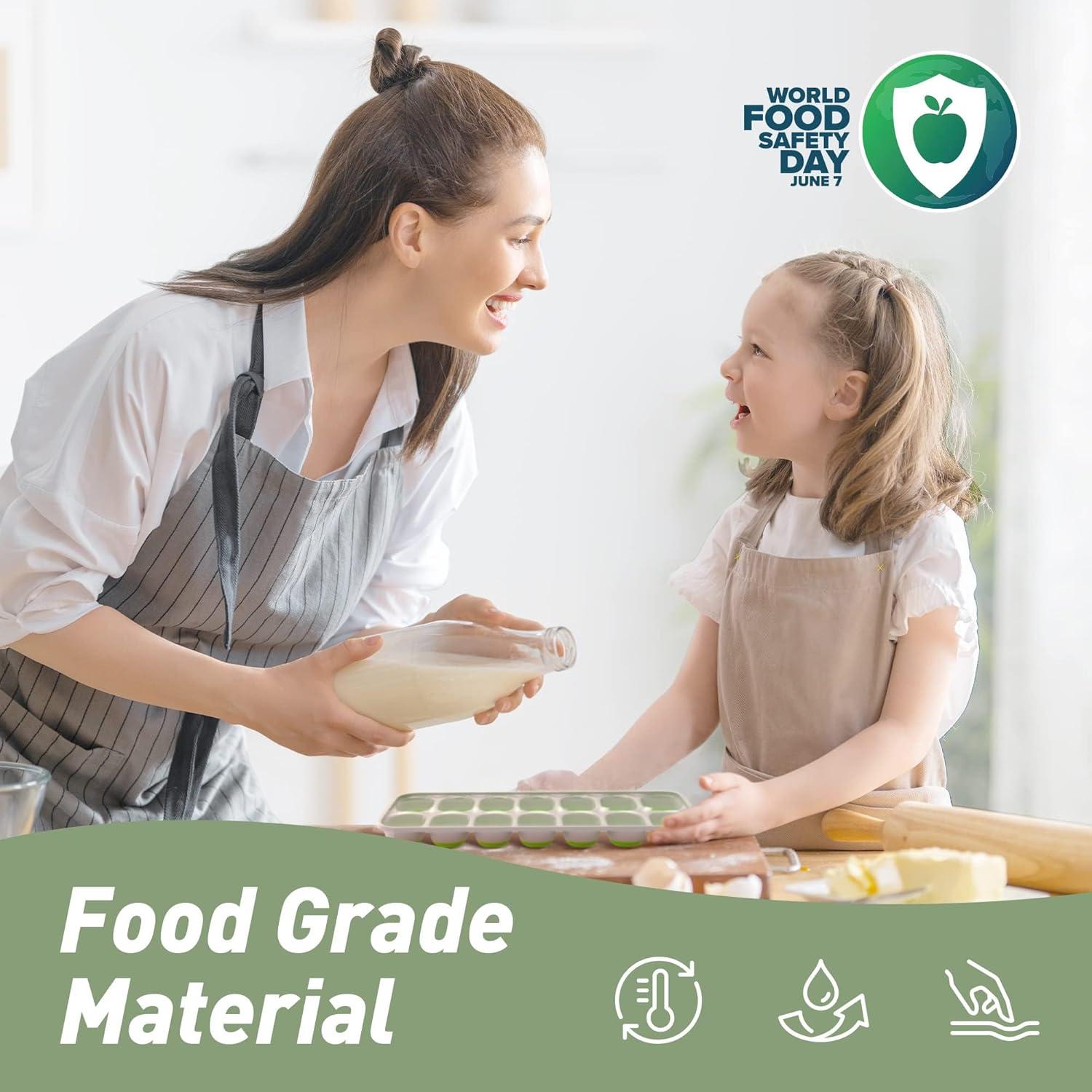 Bandeja de Hielo ChefAide 2 Paquetes 28 Cubos Apilables Verde