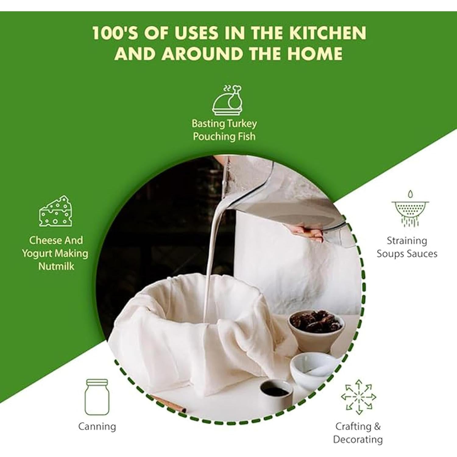 Tela de Queso Ultra Fina 100% Algodón Regency Wraps 4 Pzas