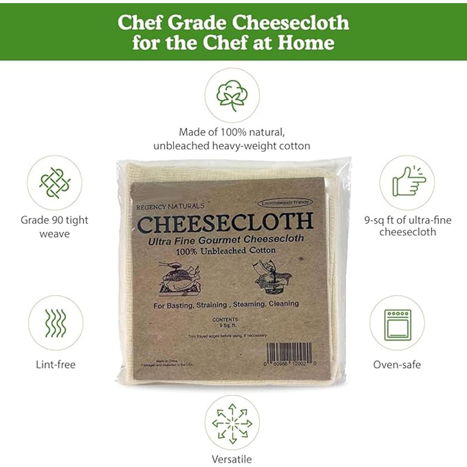 Tela de Queso Ultra Fina 100% Algodón Regency Wraps 4 Pzas