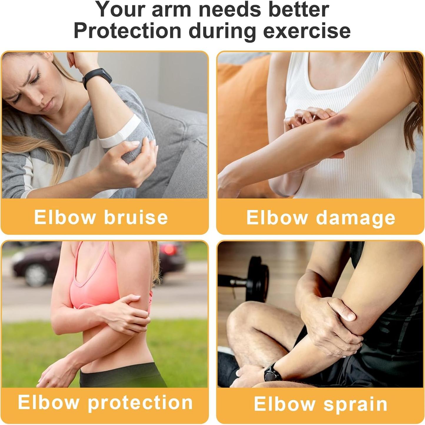 2 Pares Soporte de Codo AOZUO Compresión Transpirable Negro