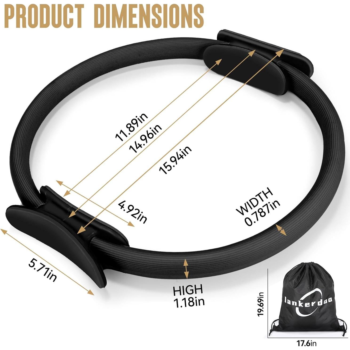 Círculo de Pilates Lankerdoo 37.9 cm con Mangos Acolchados