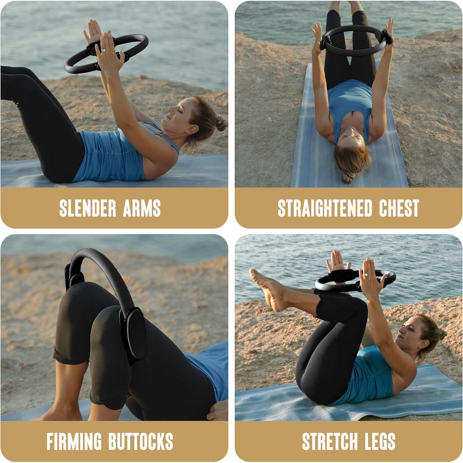 Círculo de Pilates Lankerdoo 37.9 cm con Mangos Acolchados