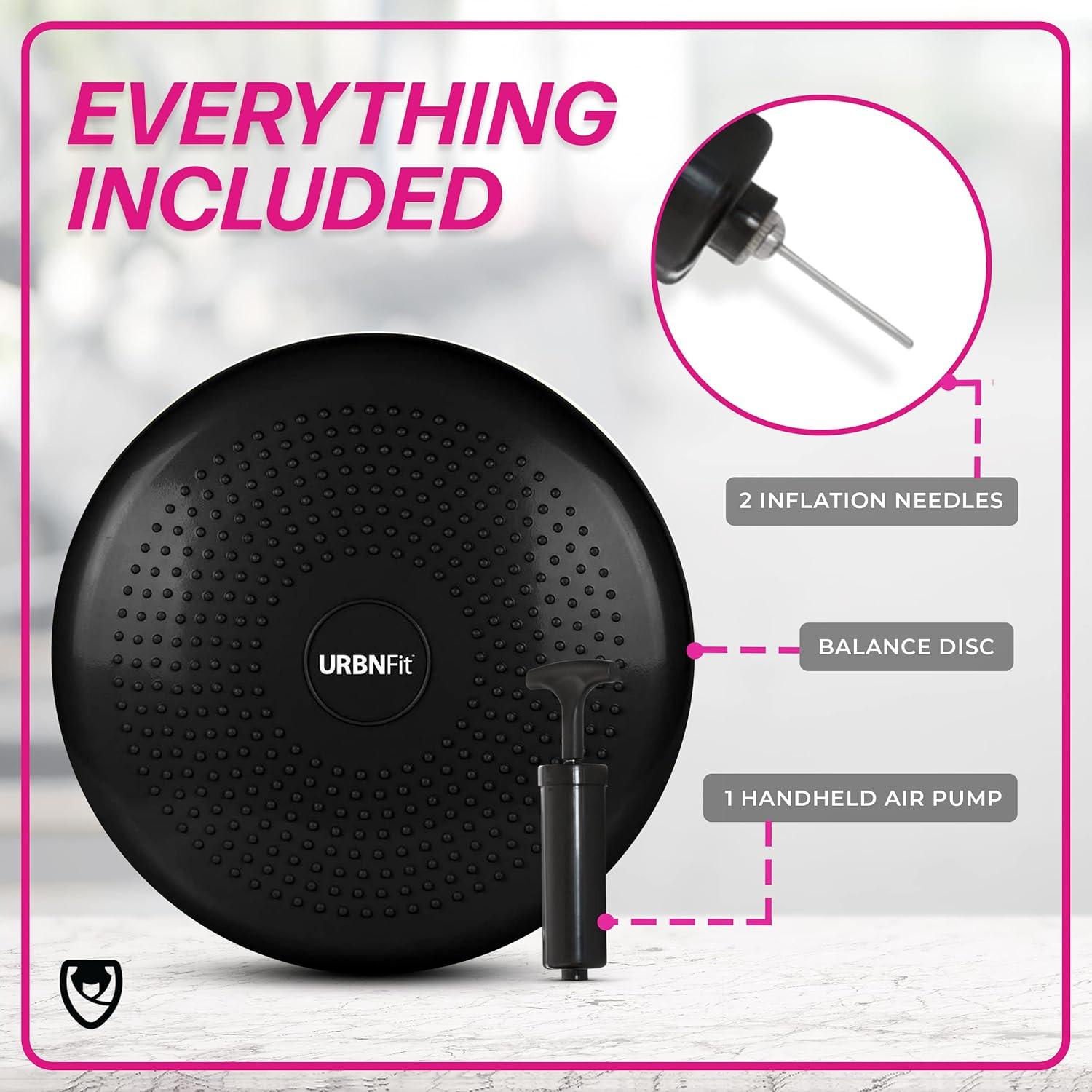 Cojín Inestable URBNFit 33 cm - Disco de Equilibrio Negro