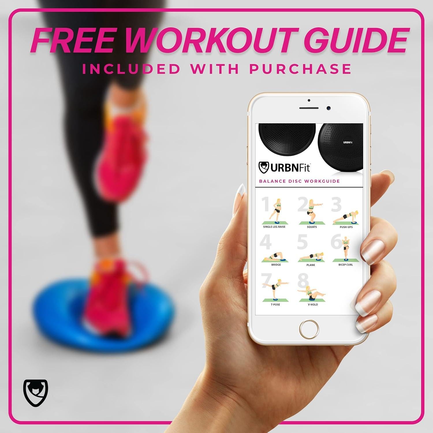 Cojín Inestable URBNFit 33 cm - Disco de Equilibrio Negro