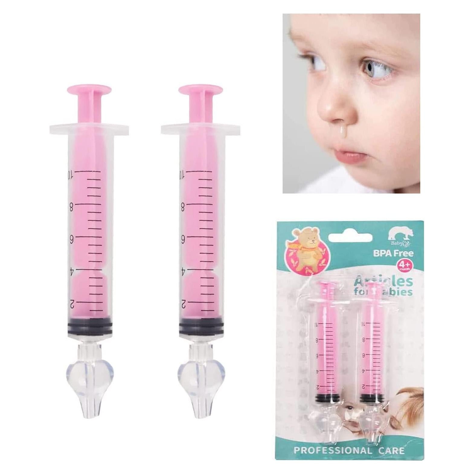 Irrigador Nasal para Bebé WenTigDY 10ml Rosa - 2 Piezas
