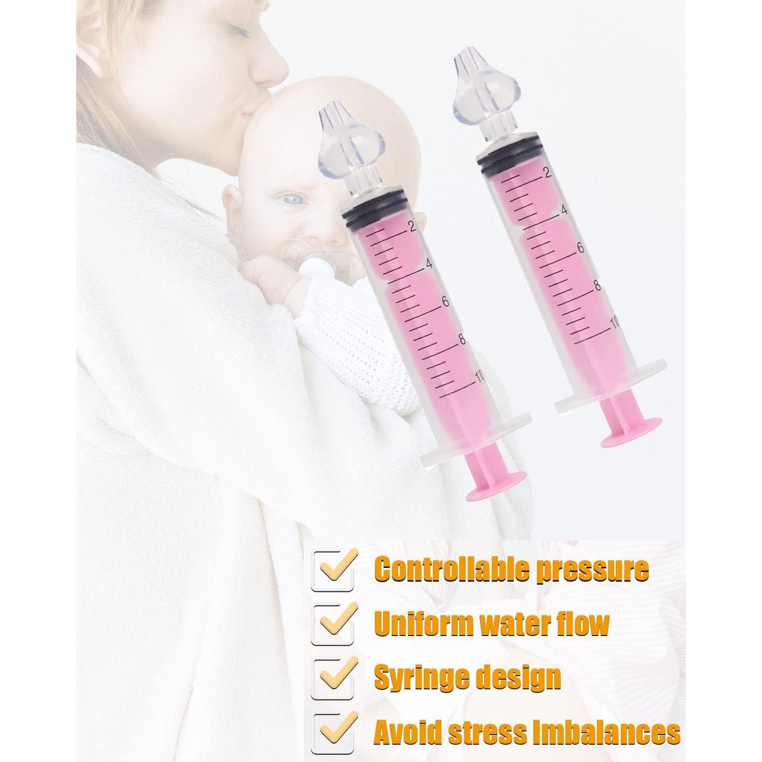 Irrigador Nasal para Bebé WenTigDY 10ml Rosa - 2 Piezas