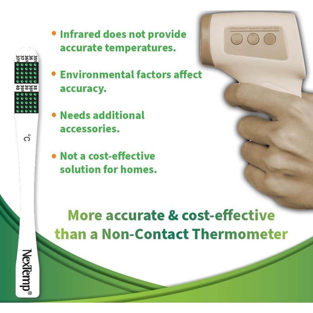 Termómetros desechables NexTemp - Paquete de 100 - Precisión alta