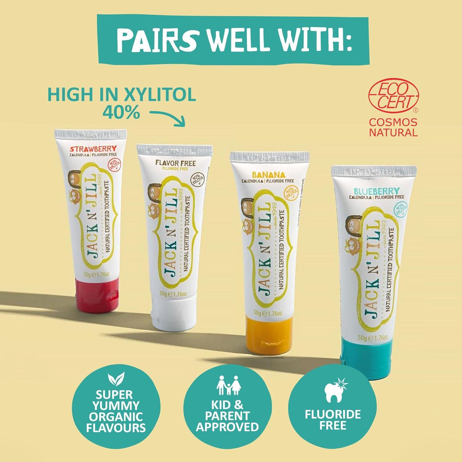 Cepillo de Dedo de Silicona Jack N' Jill para Bebés 6-12 Meses