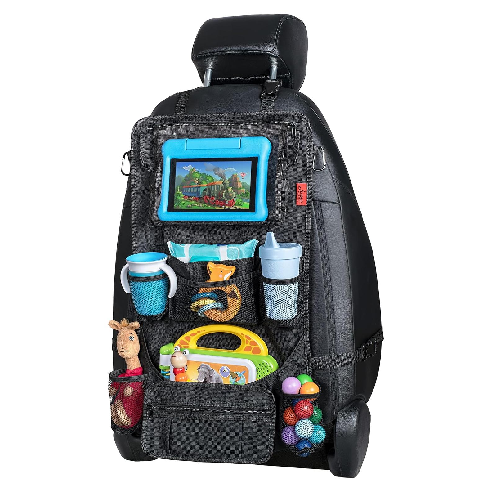 Organizador de Asiento Trasero Lusso Gear - 12 Bolsillos - Negro