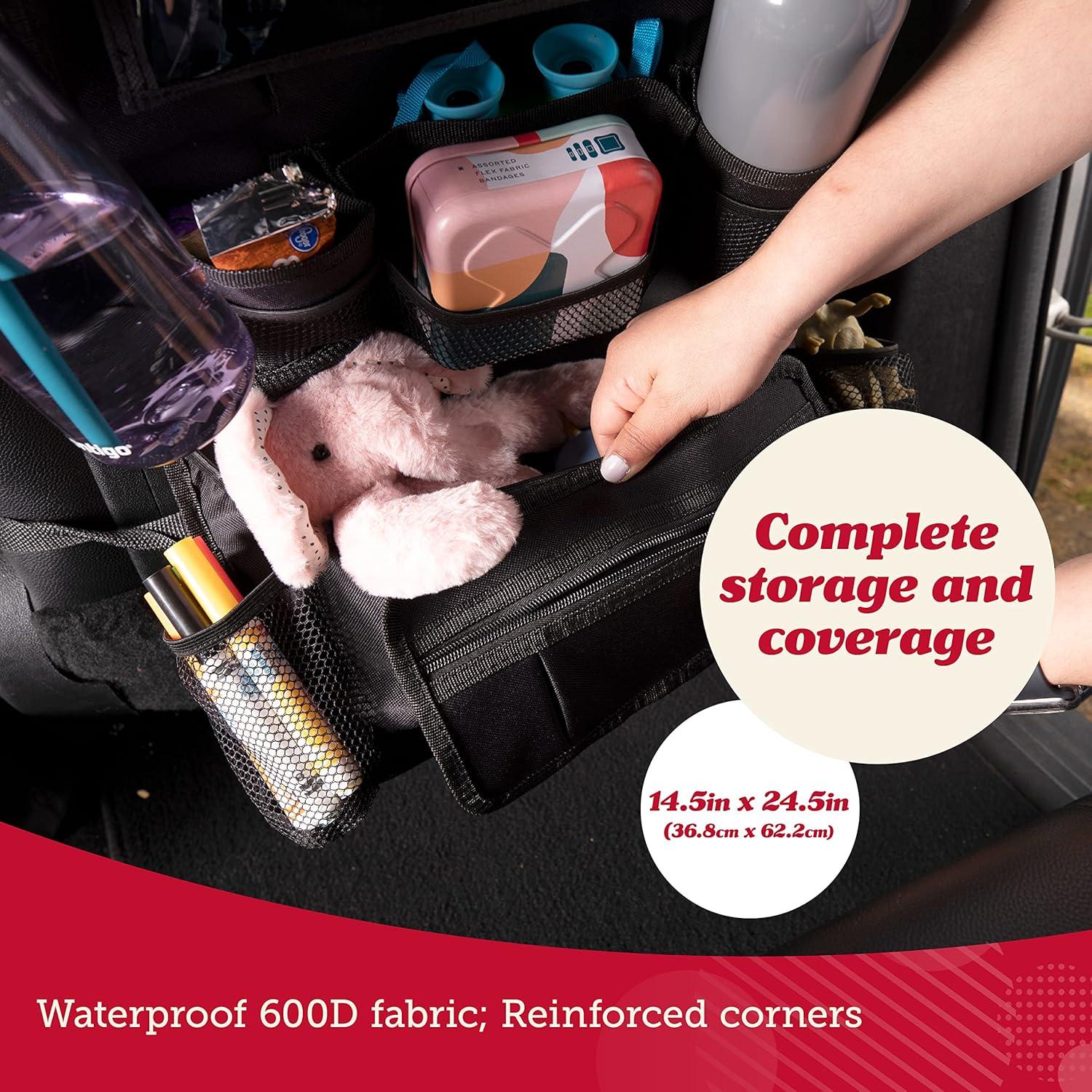 Organizador de Asiento Trasero Lusso Gear - 12 Bolsillos - Negro