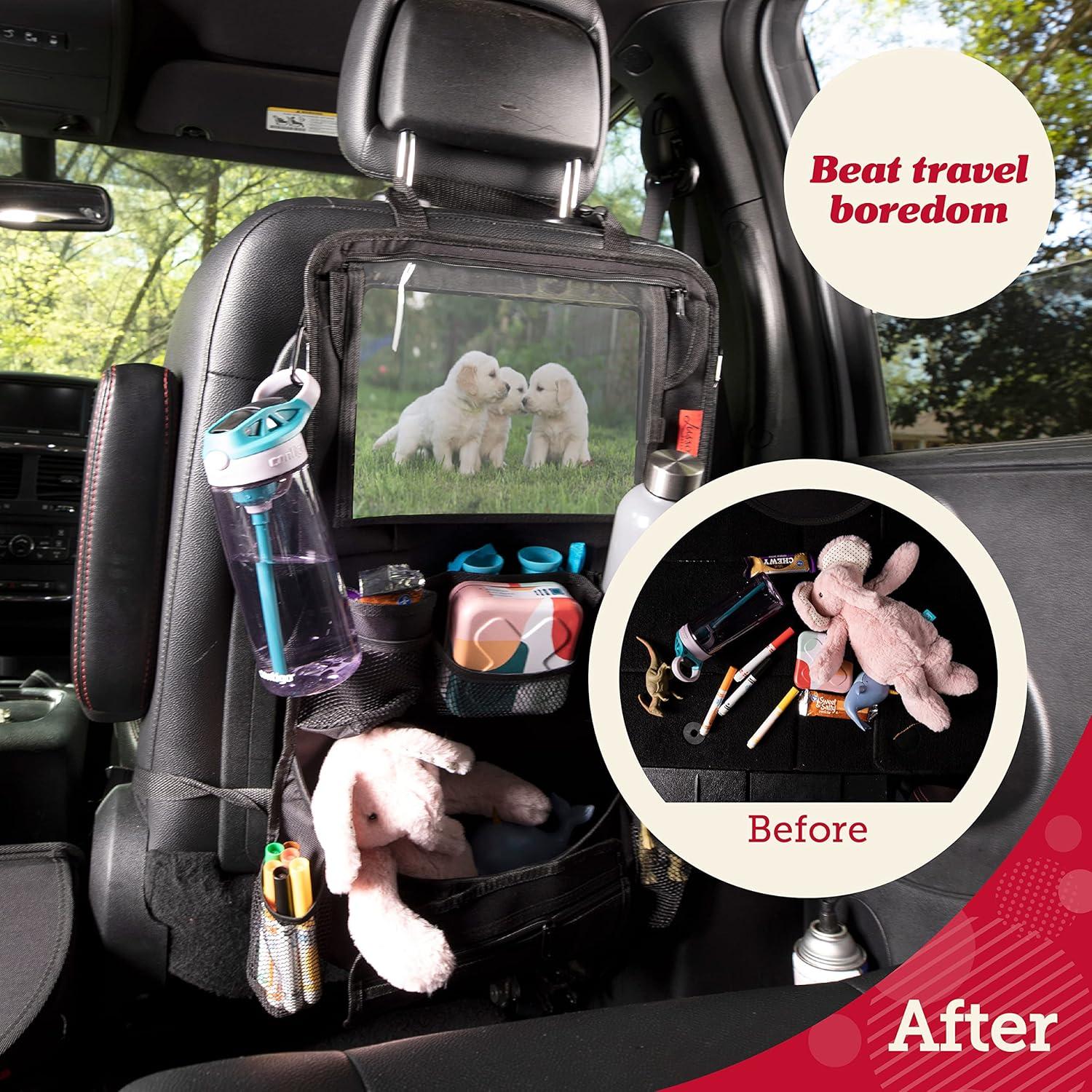 Organizador de Asiento Trasero Lusso Gear - 12 Bolsillos - Negro