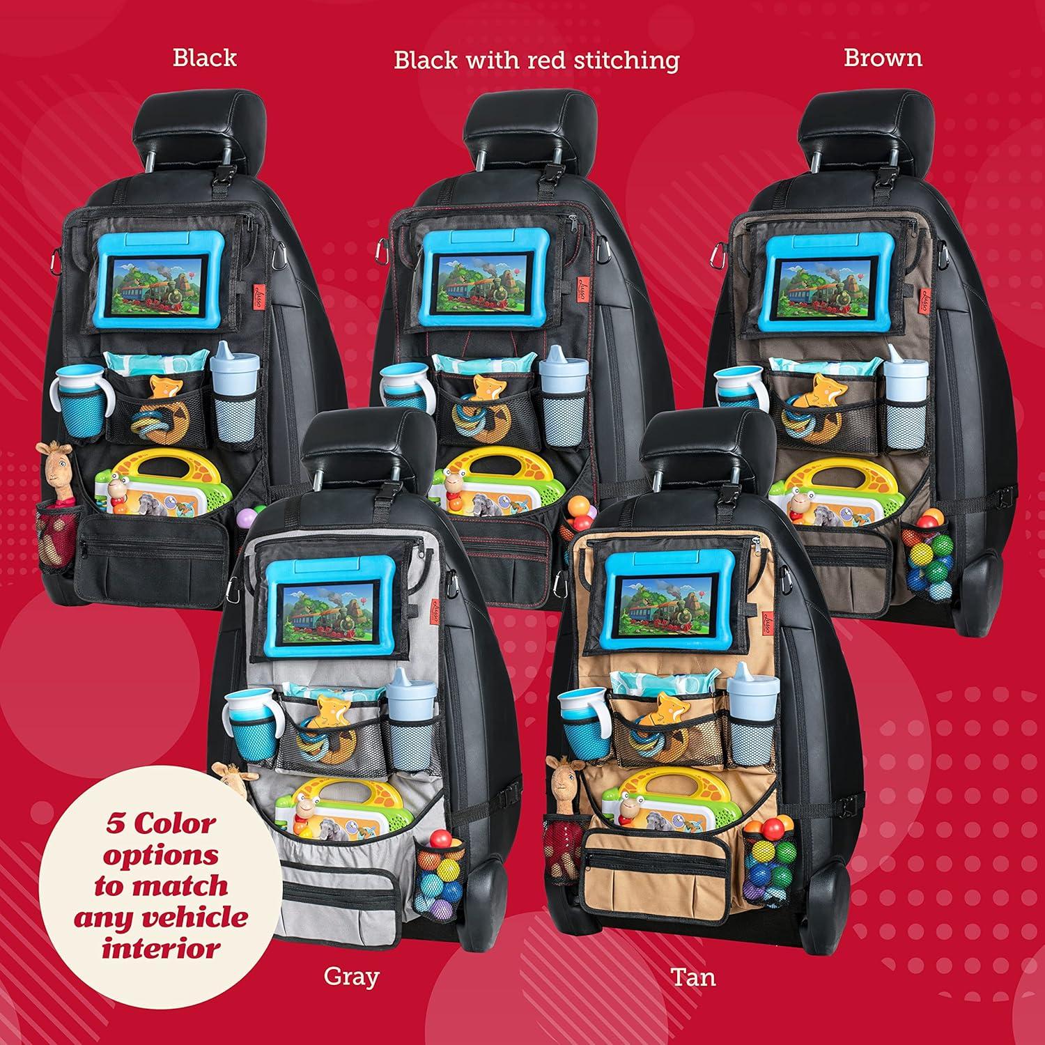 Organizador de Asiento Trasero Lusso Gear - 12 Bolsillos - Negro