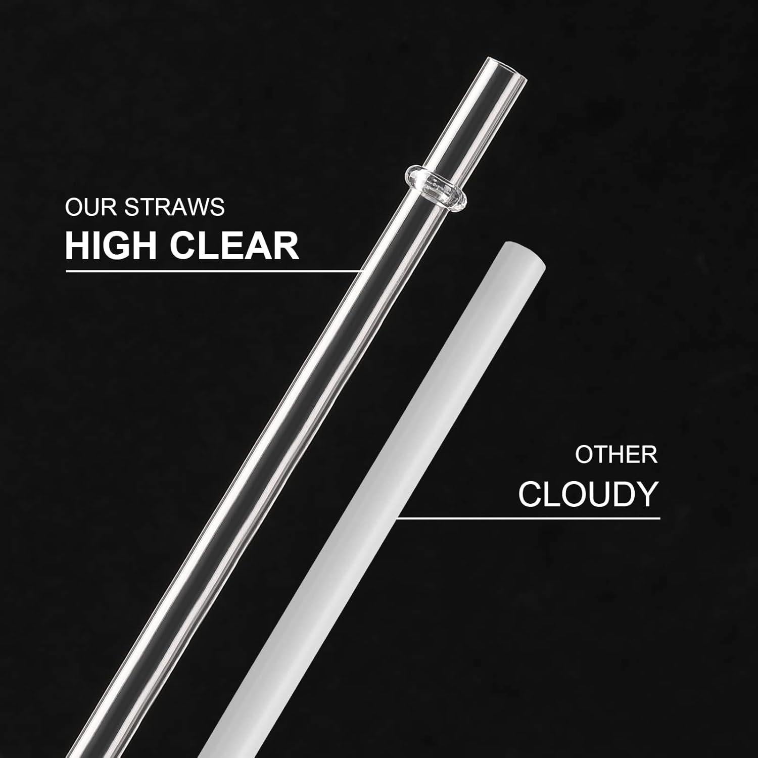 Popotes Reutilizables VITEVER 24 Piezas 26.67 cm Transparentes