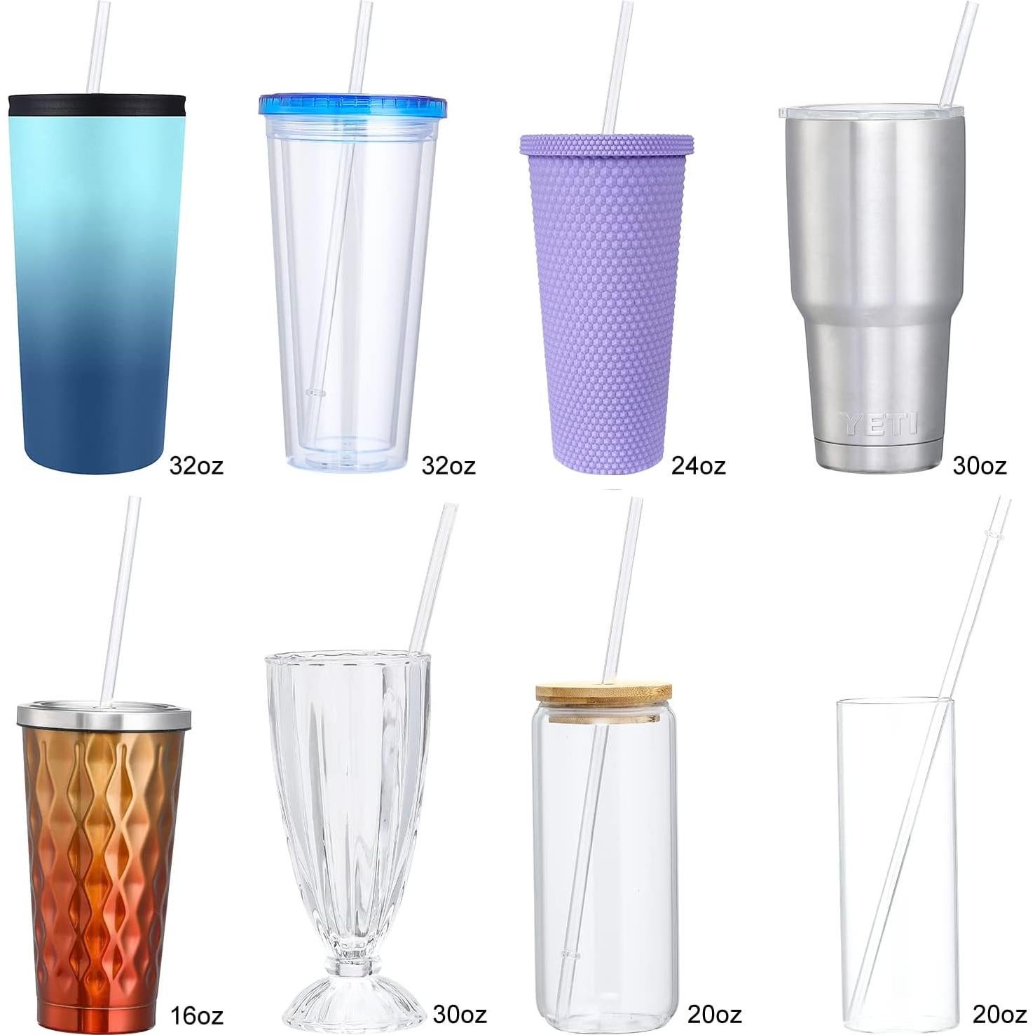 Popotes Reutilizables VITEVER 24 Piezas 26.67 cm Transparentes