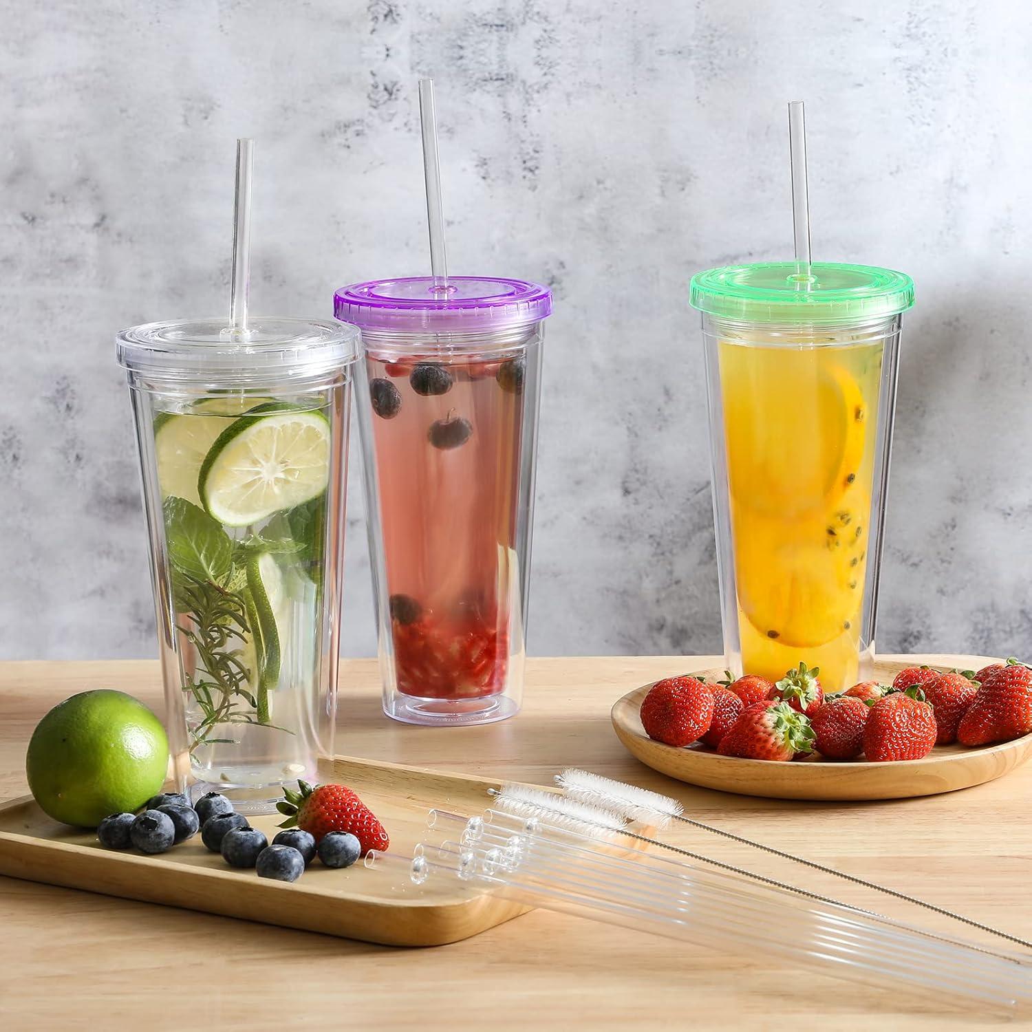 Popotes Reutilizables VITEVER 24 Piezas 26.67 cm Transparentes