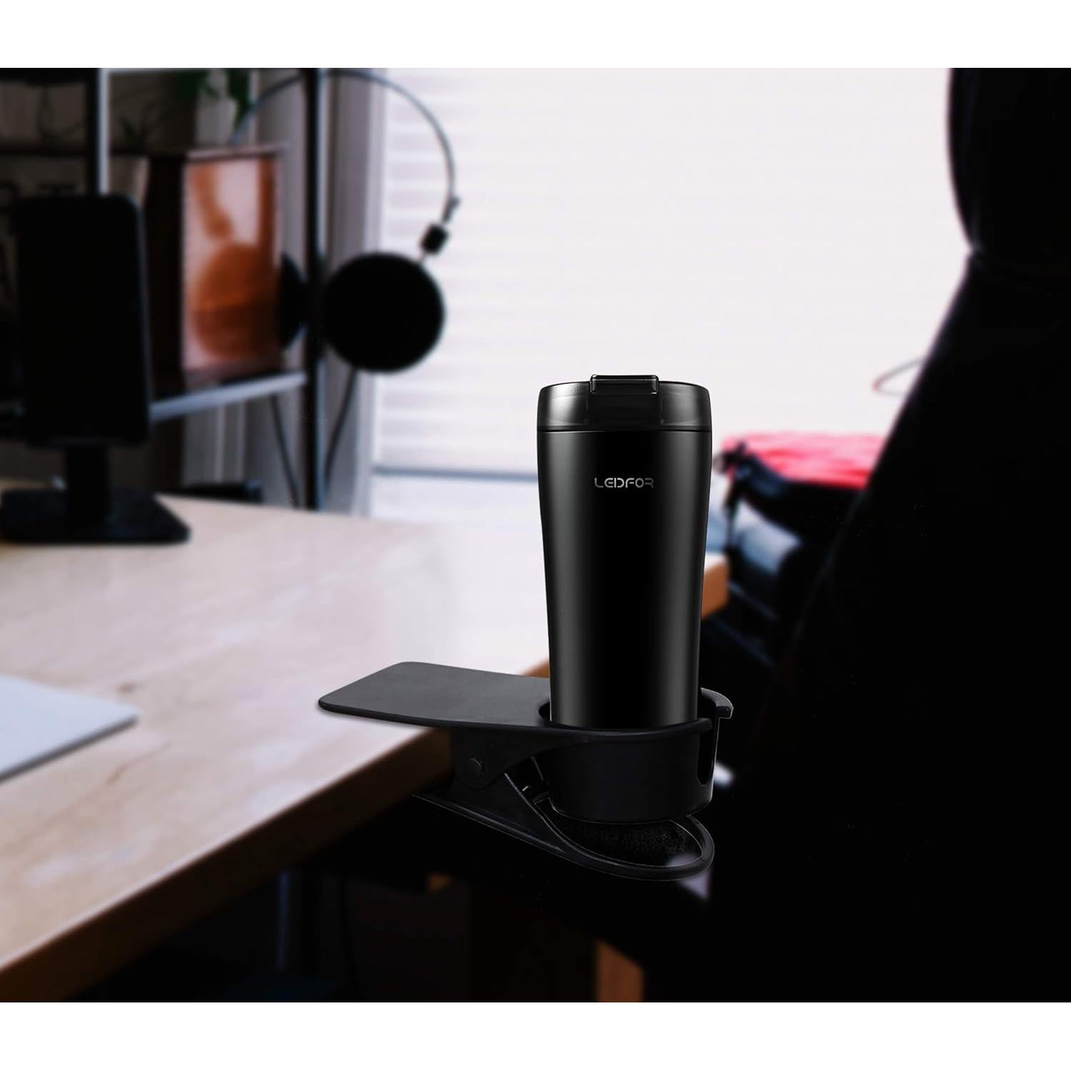 Soporte para Taza de Escritorio EMXGB Negro - Fijador Multifuncional