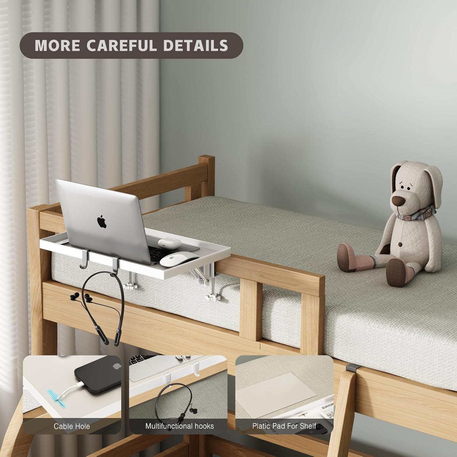 Estante Plegable Lateral Magheo XJ-BS-BK Blanco 37.59x24.64cm