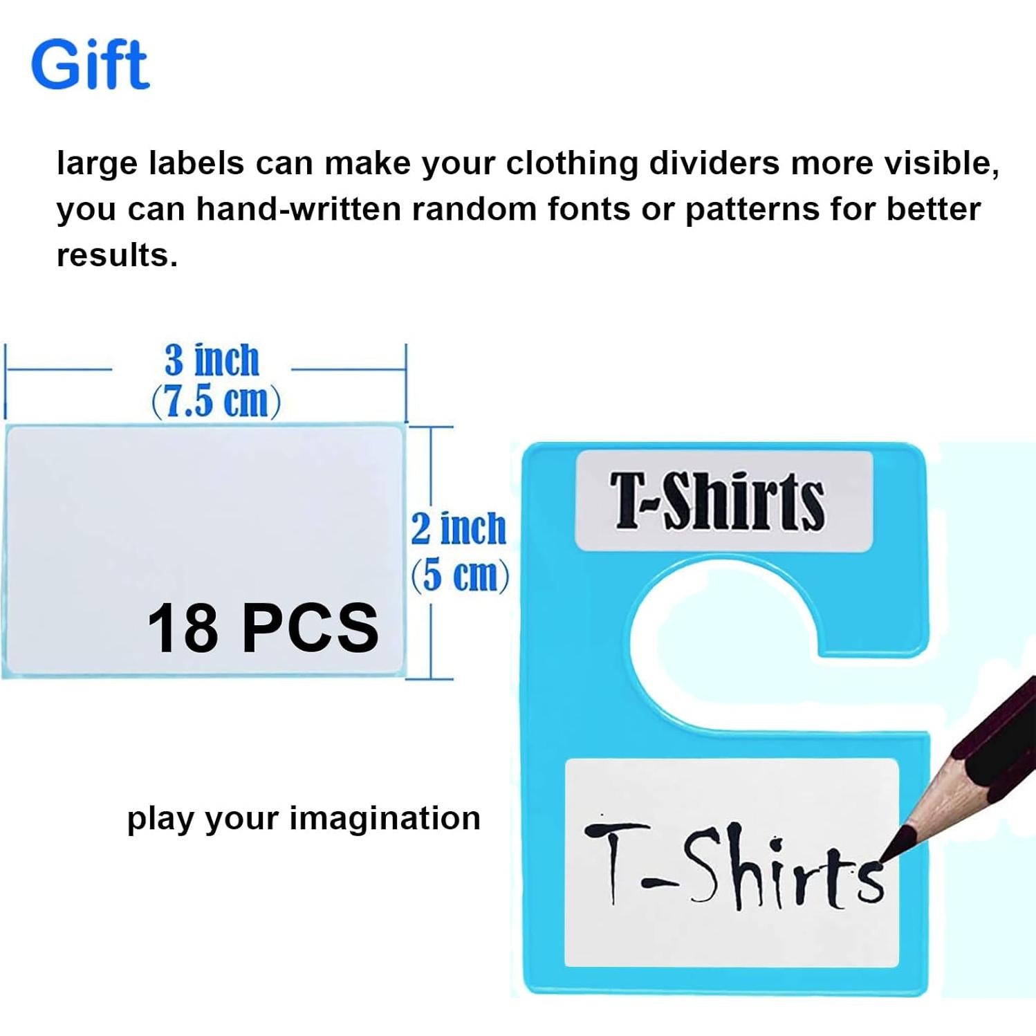 Divisores de Ropa Tragoods 16 Piezas Blancos con Etiquetas