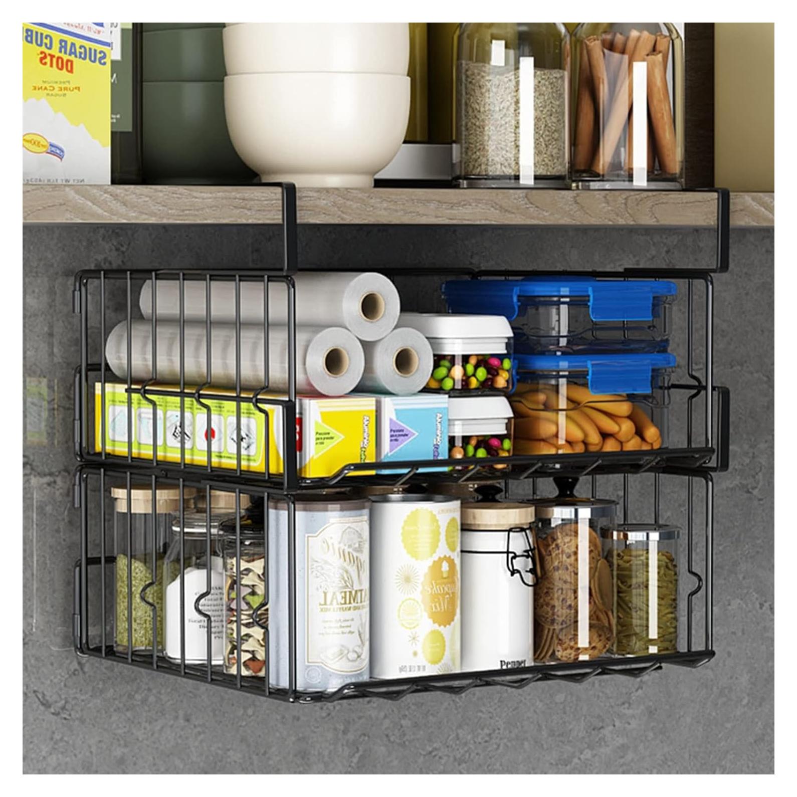 Cestas de Almacenamiento Plegables PowerKing 2 Paquete Negro