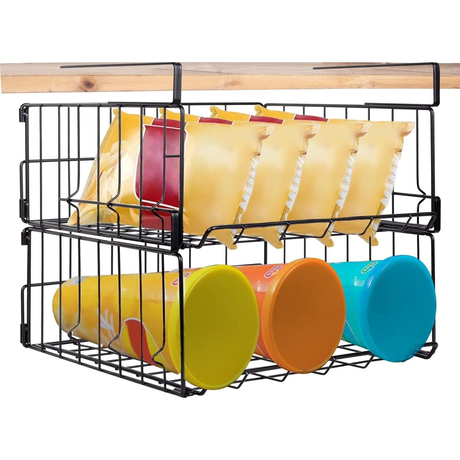 Cestas de Almacenamiento Plegables PowerKing 2 Paquete Negro