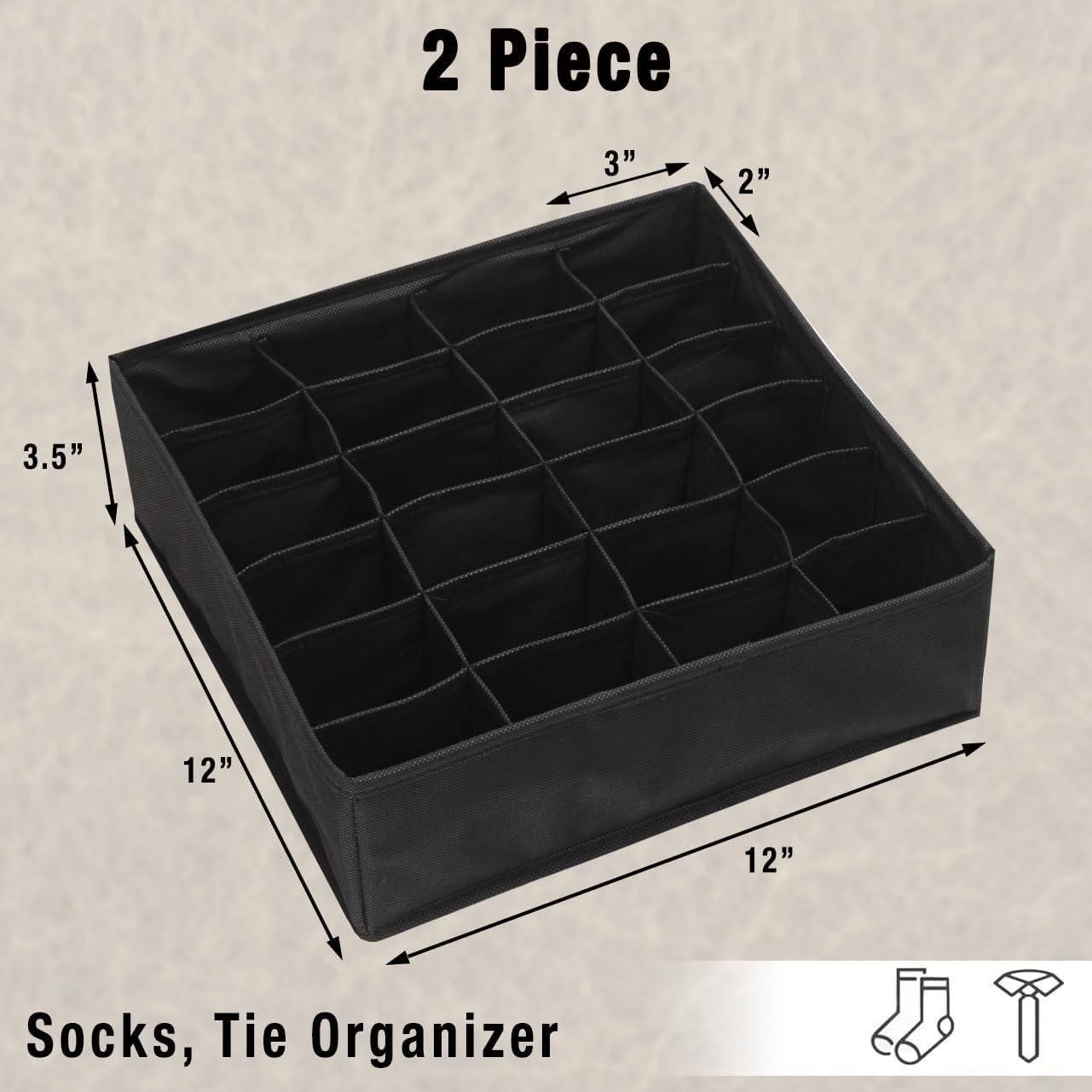 Organizador de Calcetines Simple Houseware 2 Paquetes Negro