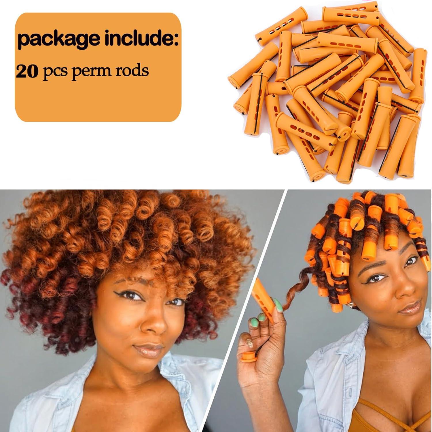 Juego de 20 Varillas de Permanentes Naranjas YOROSTAR para Cabello