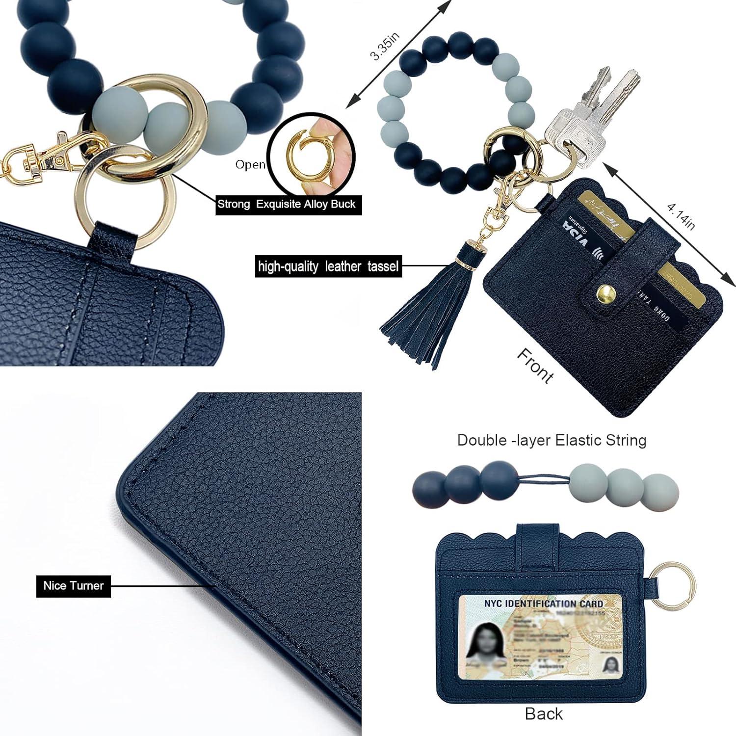 Llavero Pulsera Sanwor con Monedero y Soporte para Tarjetas