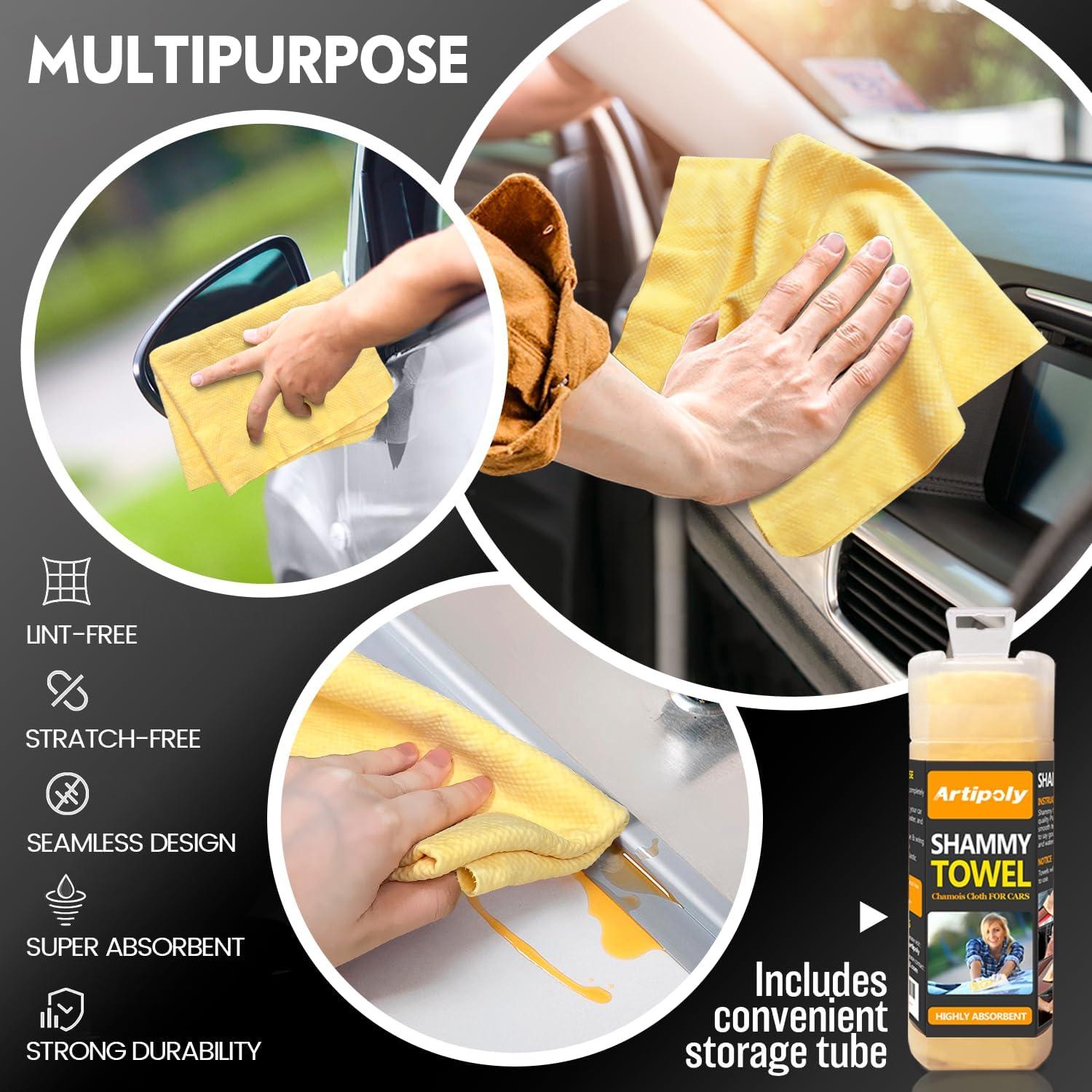 Toalla Shammy ARTIPOLY 66x43cm Súper Absorbente para Autos