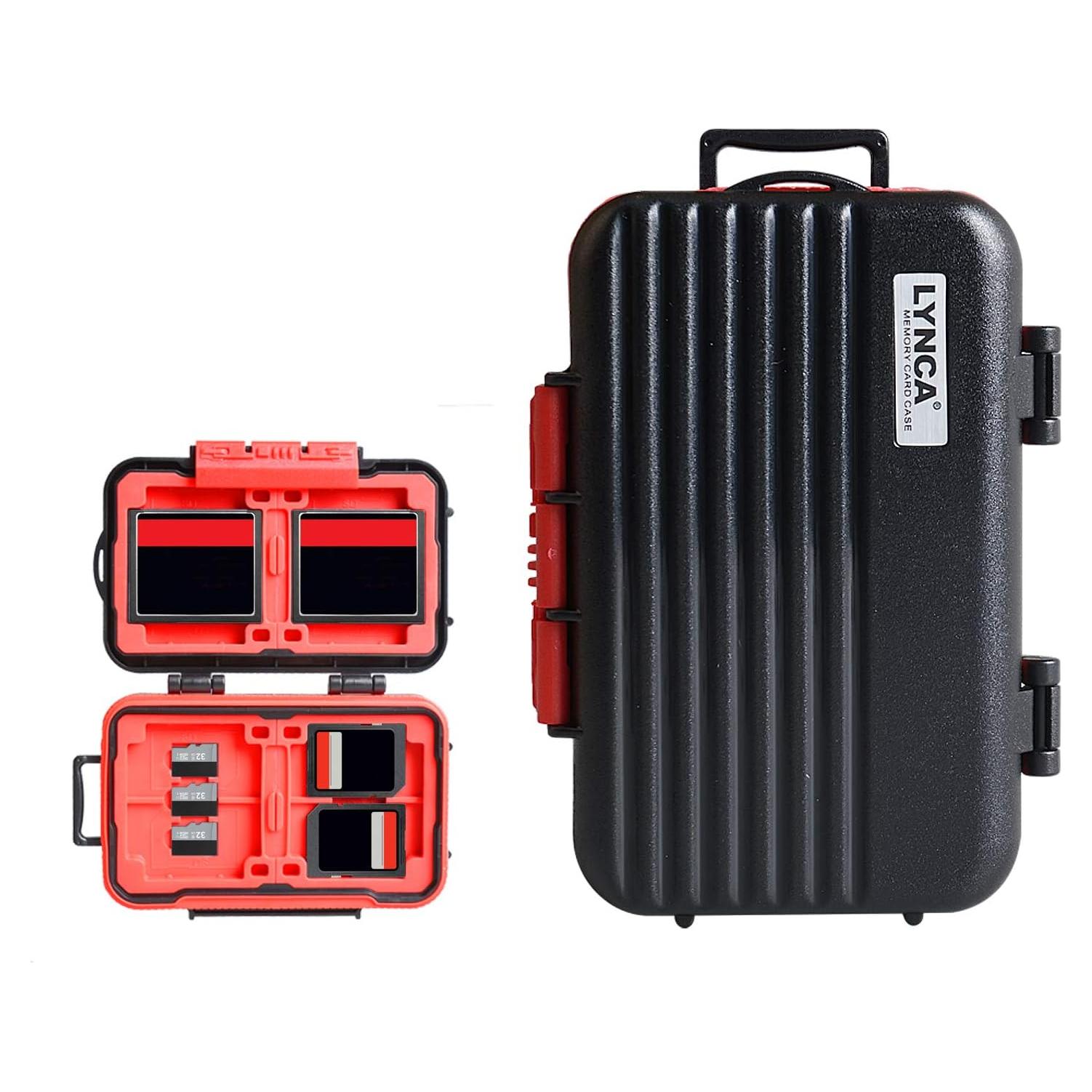 Estuche LYNCA para 24 Tarjetas de Memoria Resistente al Agua