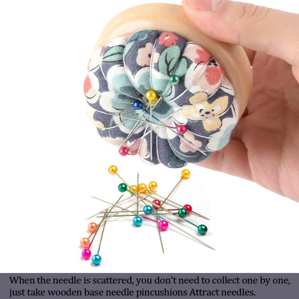 Almohadilla para Agujas Wanshui Calabaza Floral 7x3cm Magnética