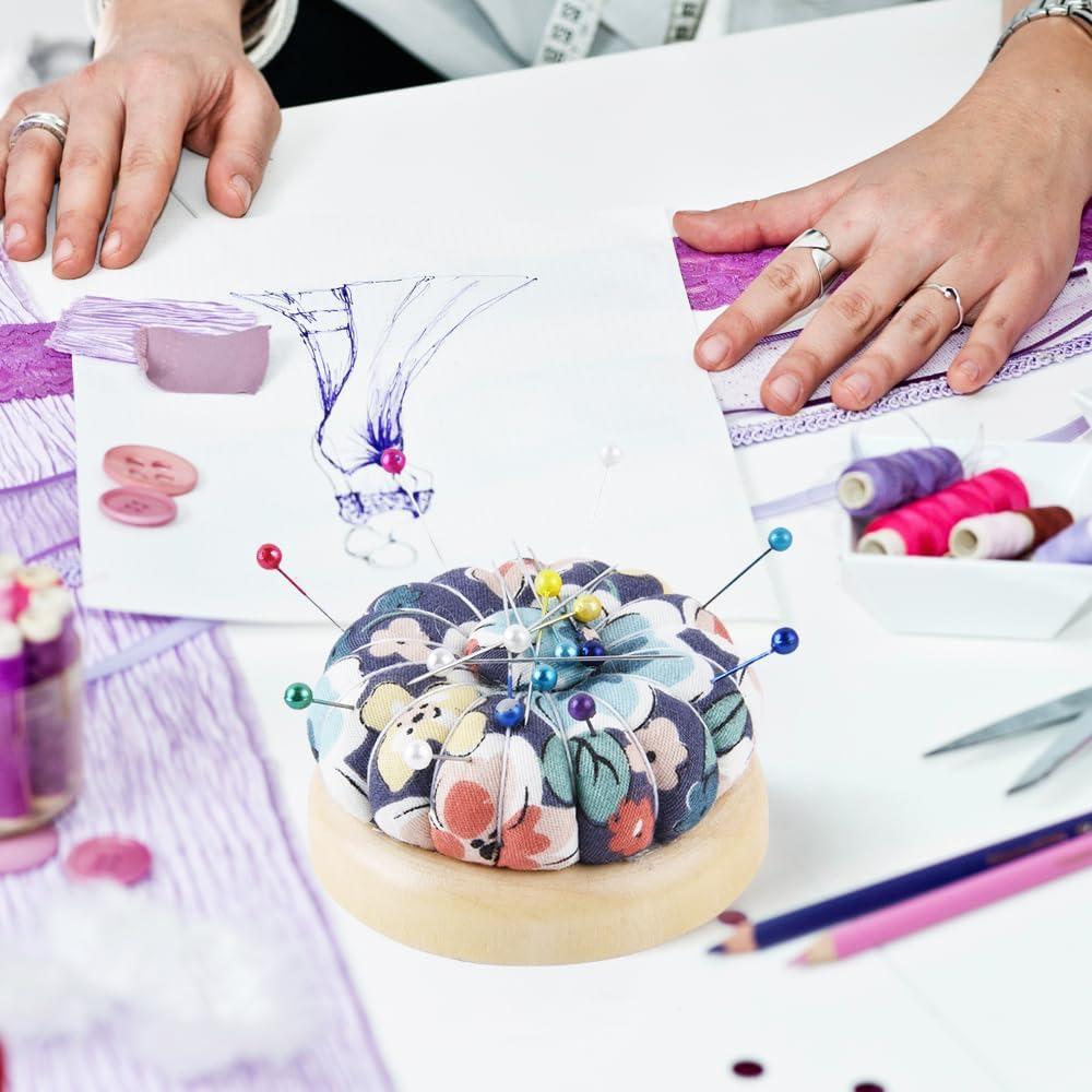 Almohadilla para Agujas Wanshui Calabaza Floral 7x3cm Magnética