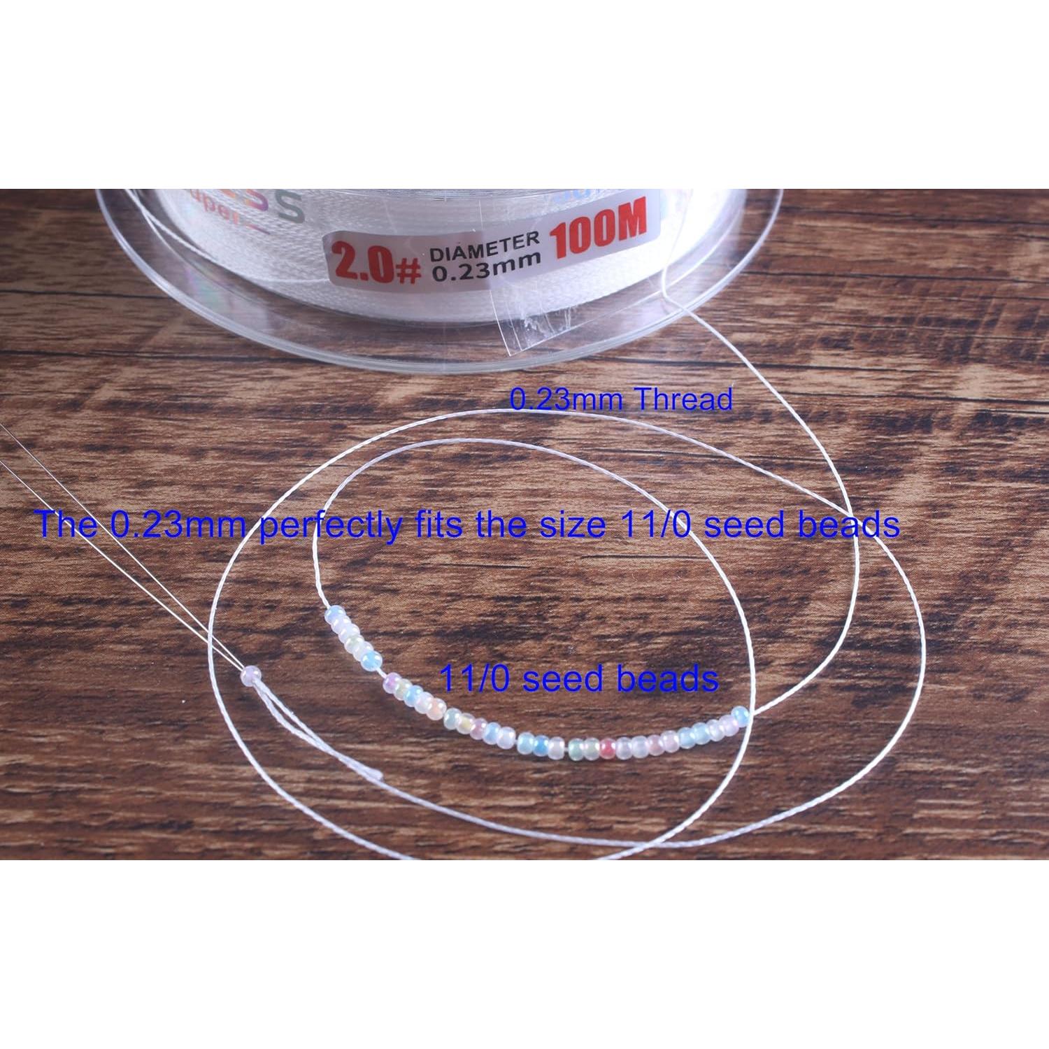 Hilo de Perlas Trenzado KONMAY 0.12mm 24lb Azul 91.44m