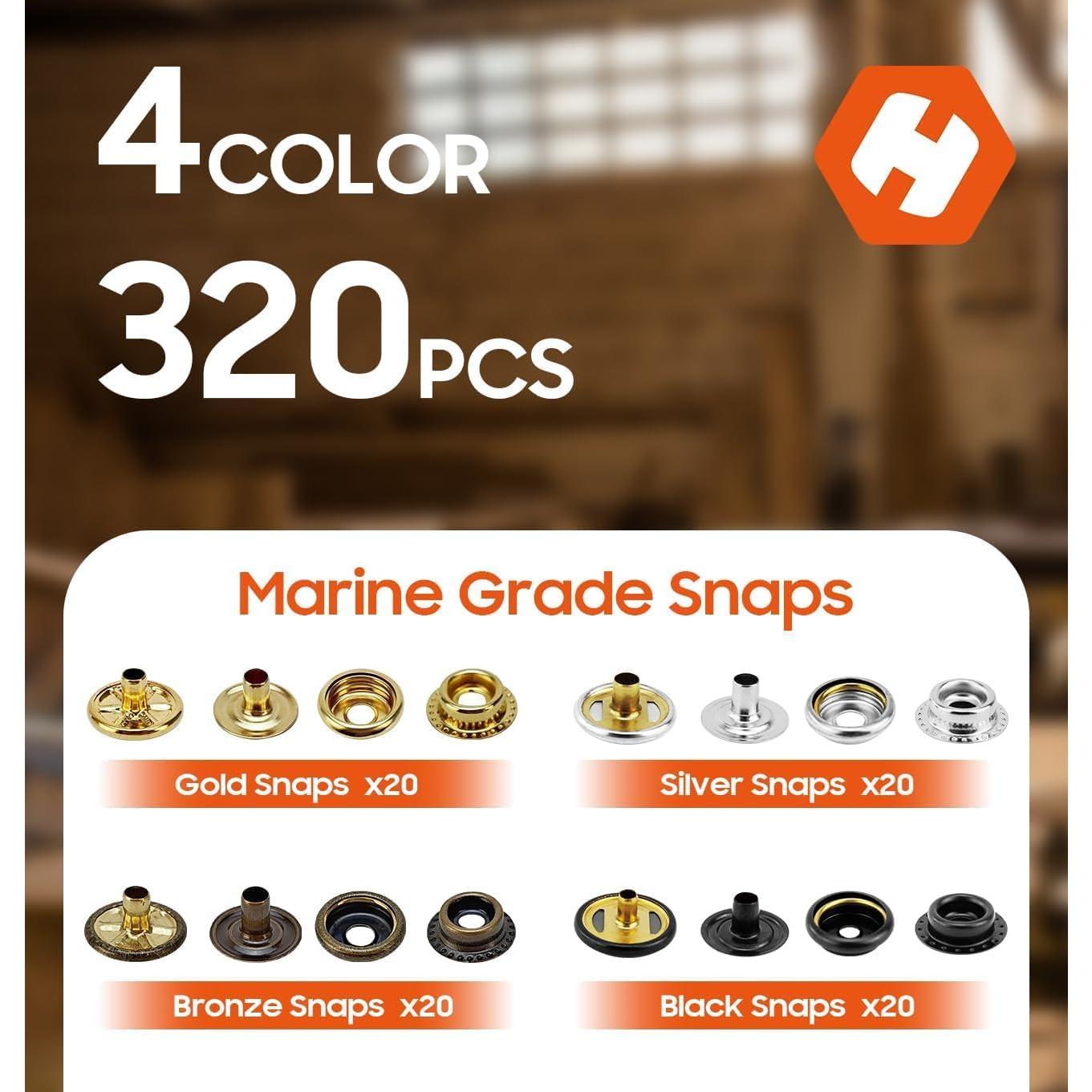 Herramienta de Instalación de Botones HAPDEN AK05 con 80 PCS