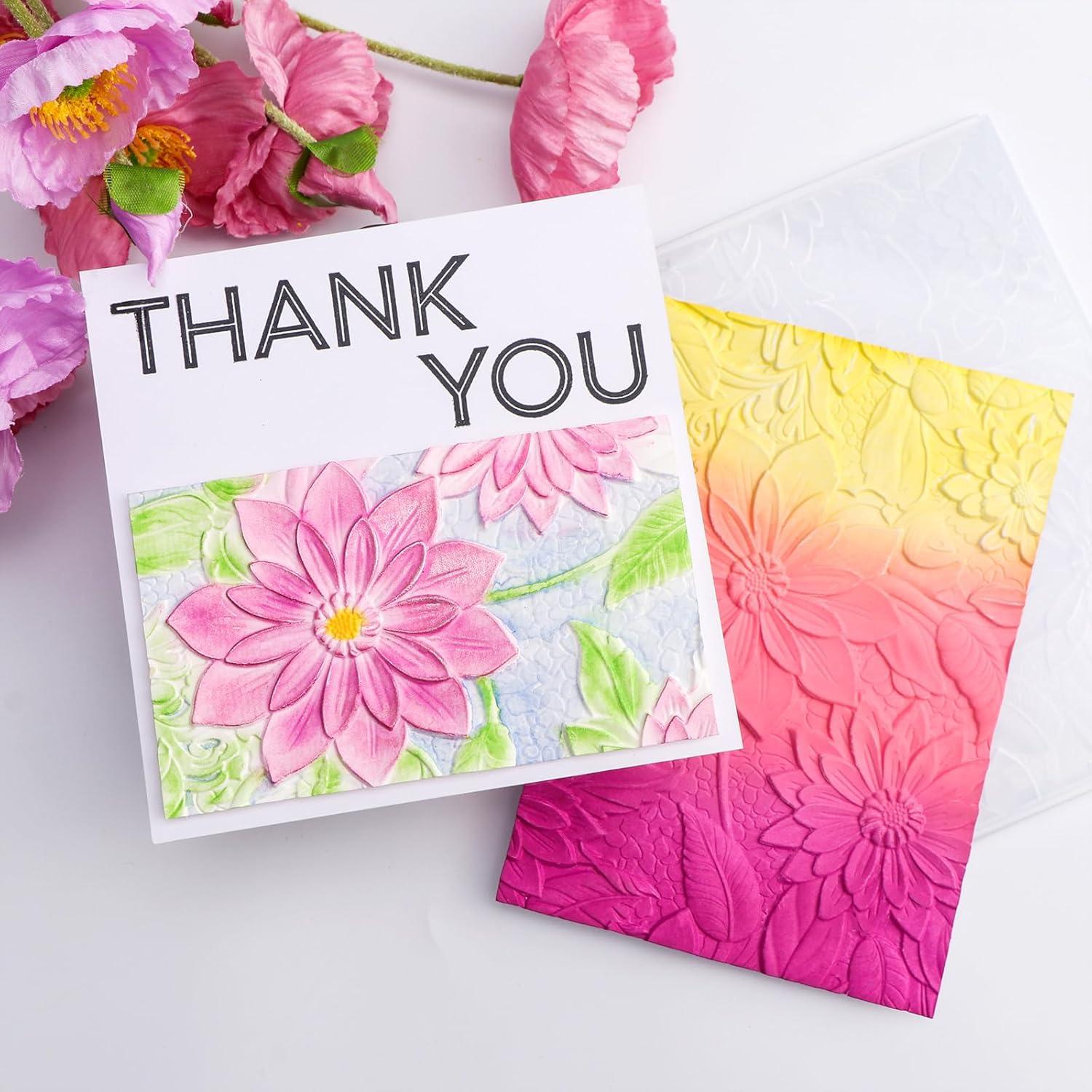 Carpeta de Relieve 3D Briartw 16x11.5cm Textura Flores