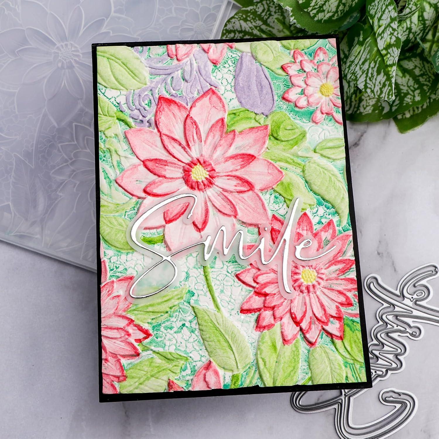 Carpeta de Relieve 3D Briartw 16x11.5cm Textura Flores