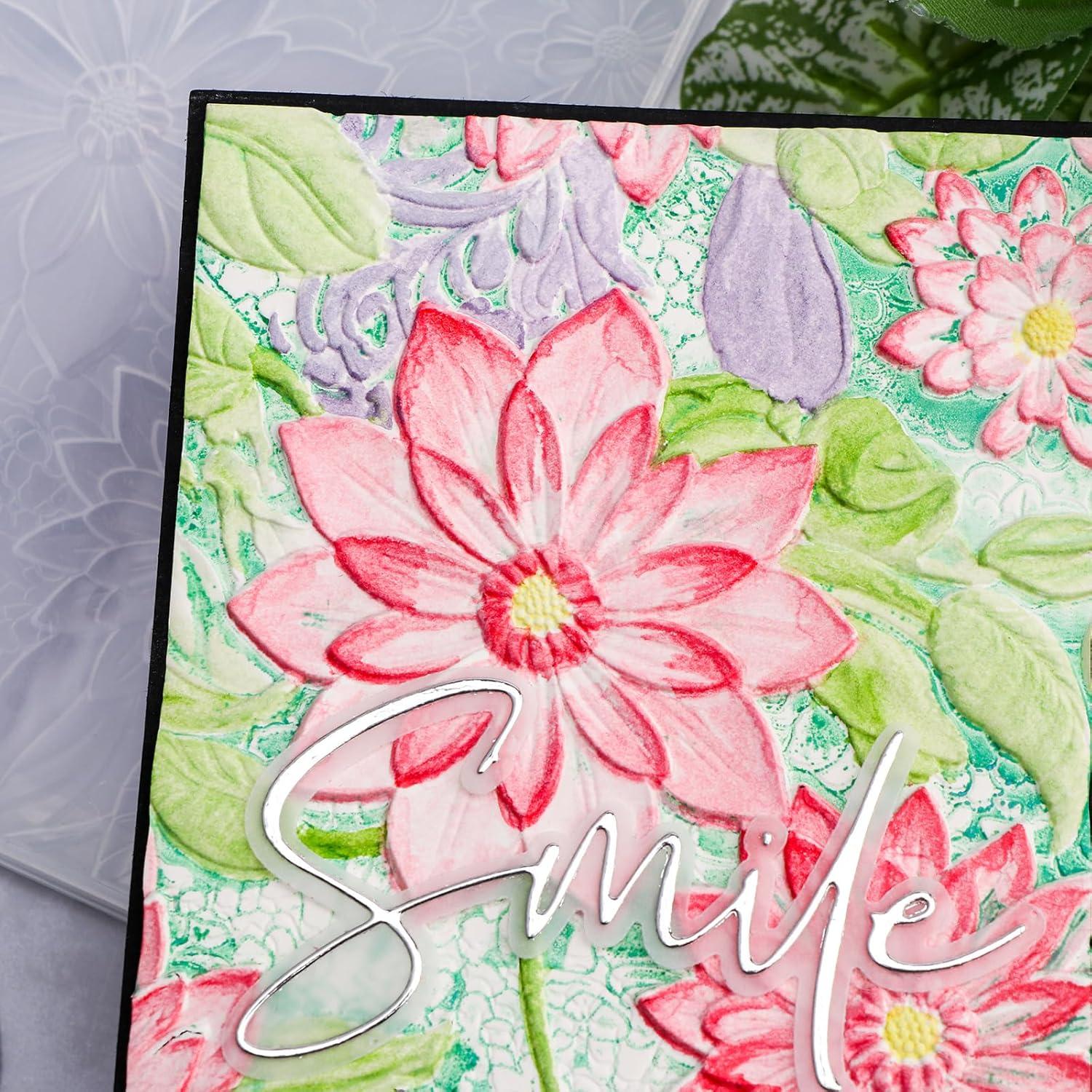 Carpeta de Relieve 3D Briartw 16x11.5cm Textura Flores