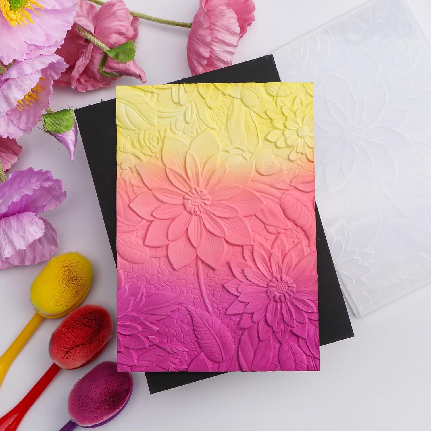 Carpeta de Relieve 3D Briartw 16x11.5cm Textura Flores