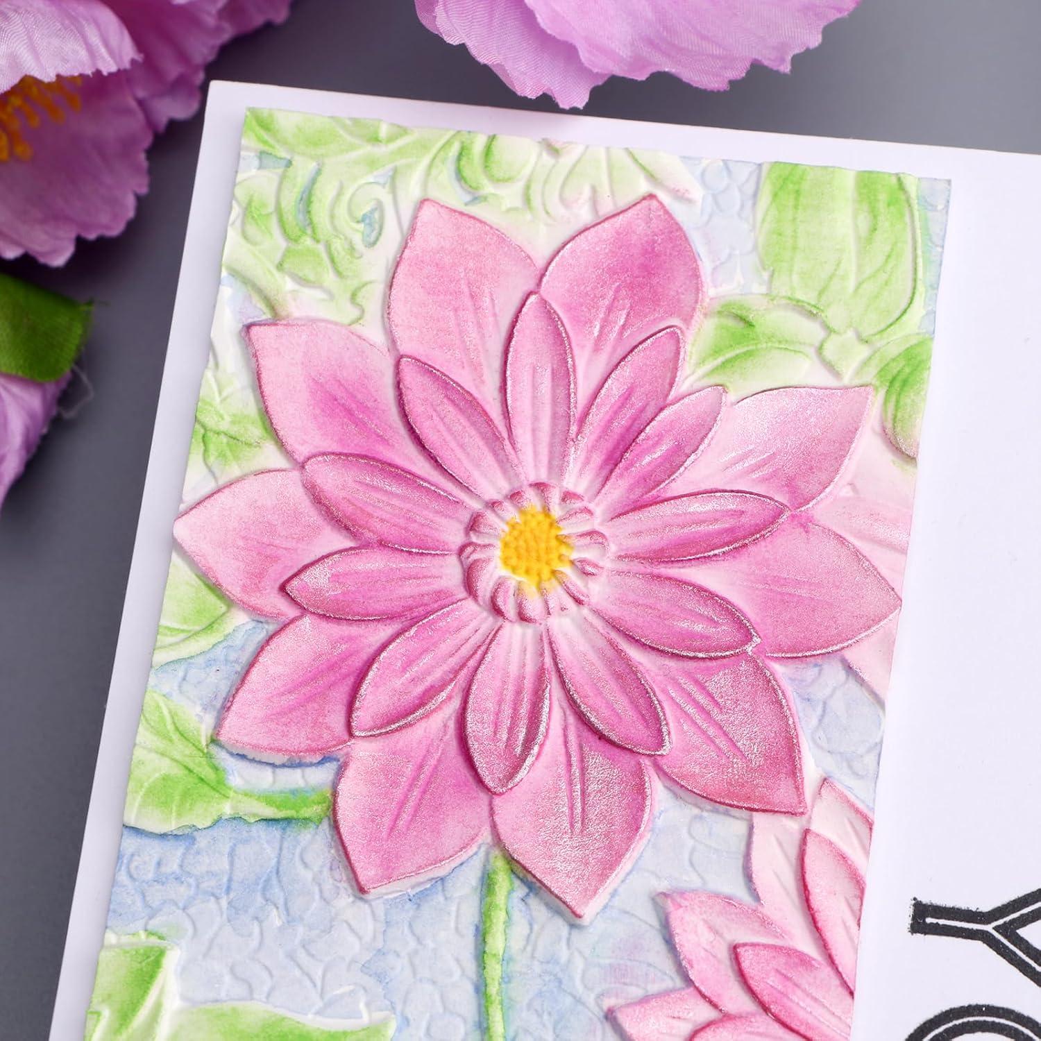 Carpeta de Relieve 3D Briartw 16x11.5cm Textura Flores