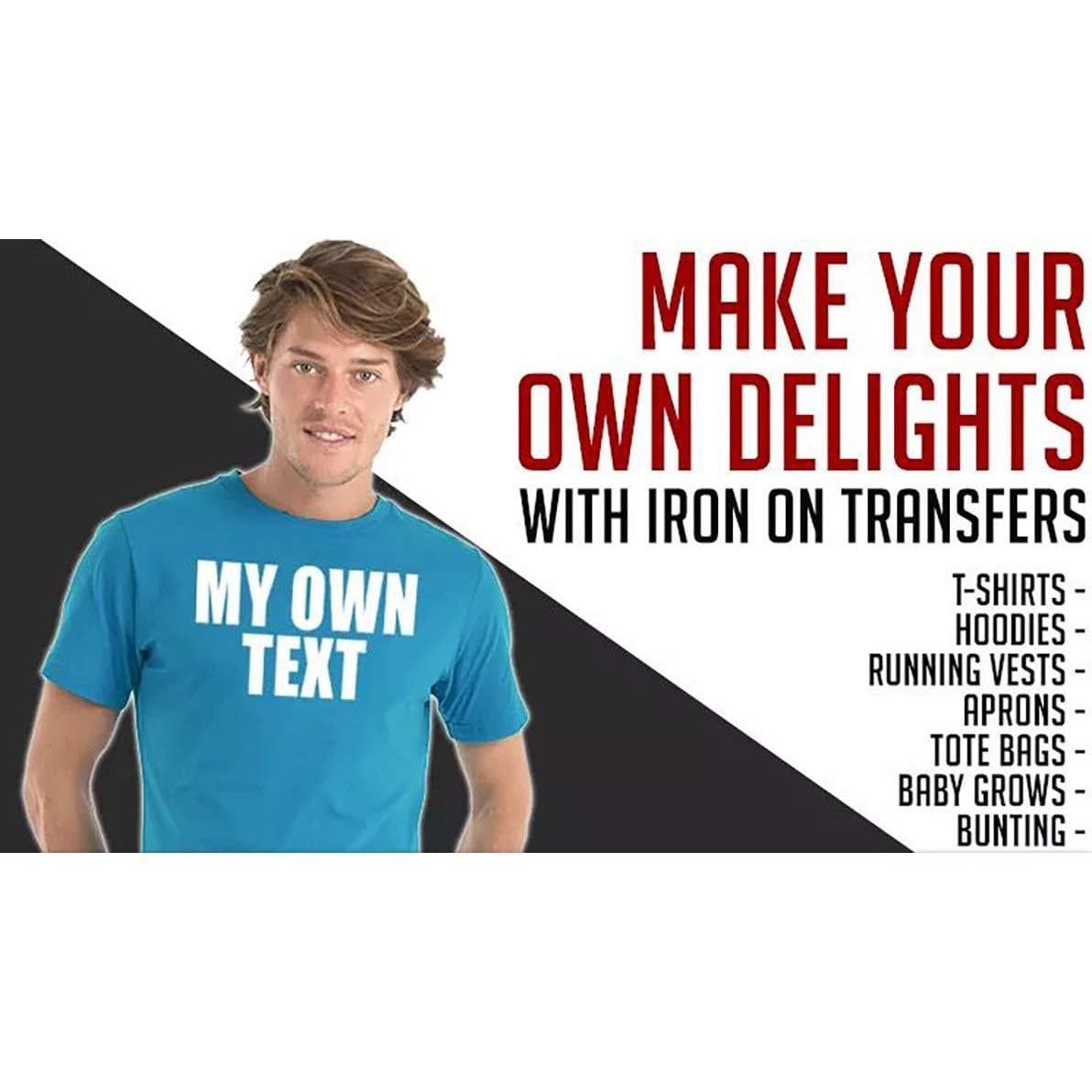 78 Letras Transferibles de Calor Fanbay 5.08 cm Negro